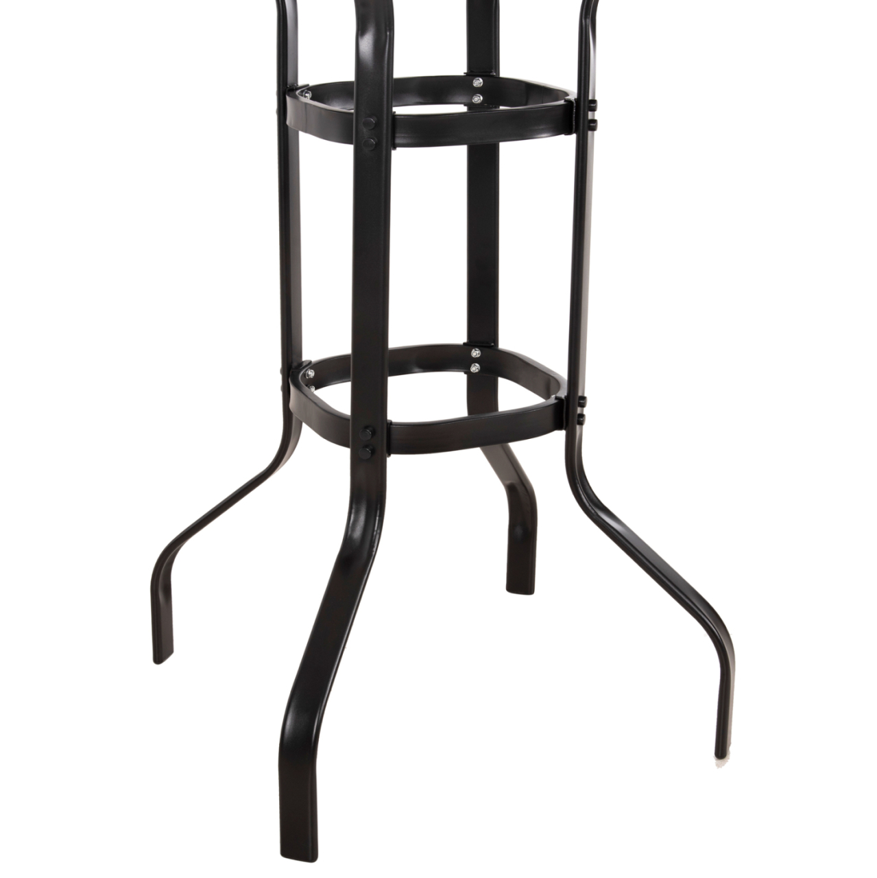BAR TABLE SQUARE FIGGY HM6066.03 METALLIC BLACK-TEMPERED GLASS 60x60x100Hcm. [6]