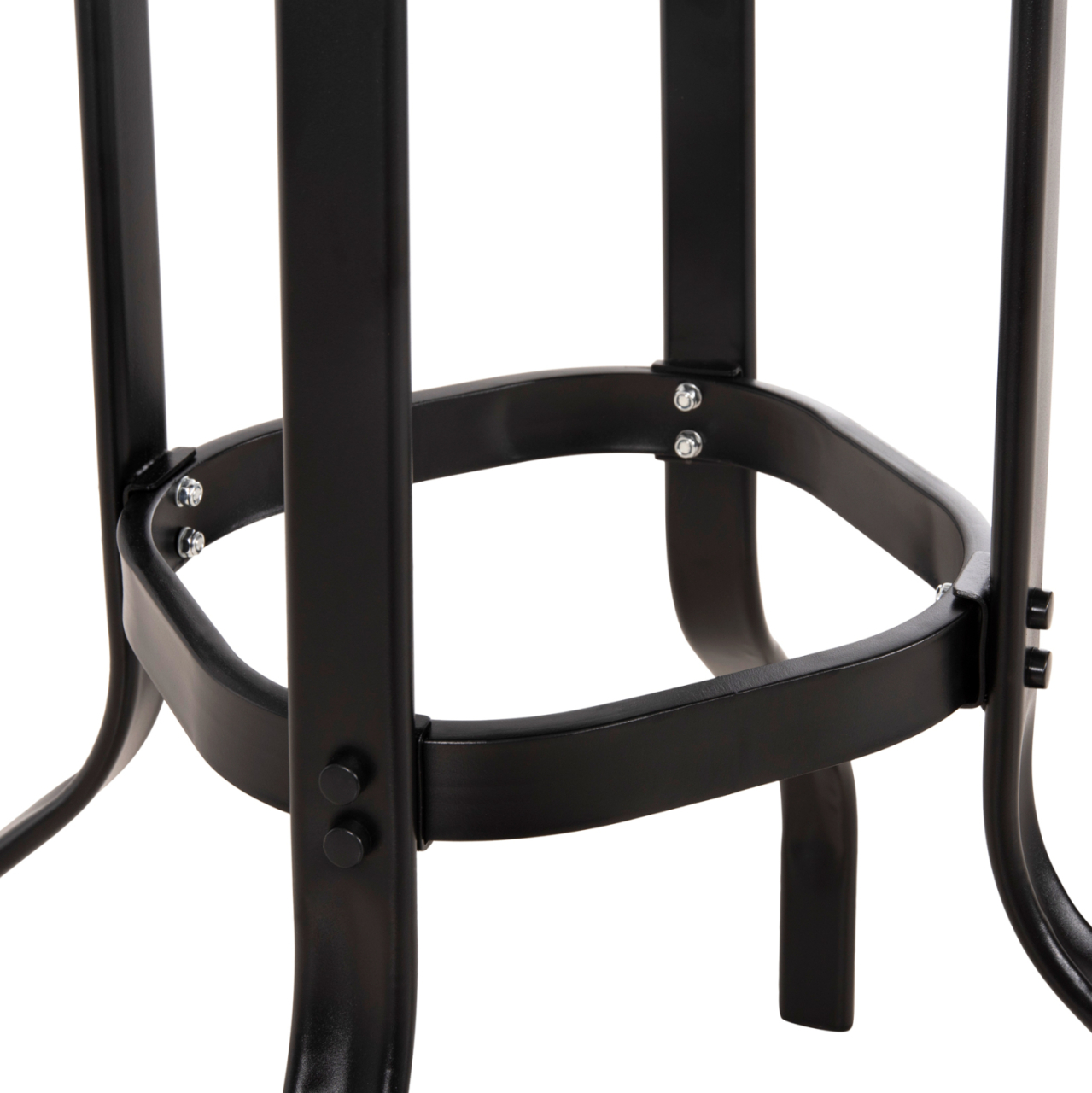 BAR TABLE SQUARE FIGGY HM6066.03 METALLIC BLACK-TEMPERED GLASS 60x60x100Hcm. [5]