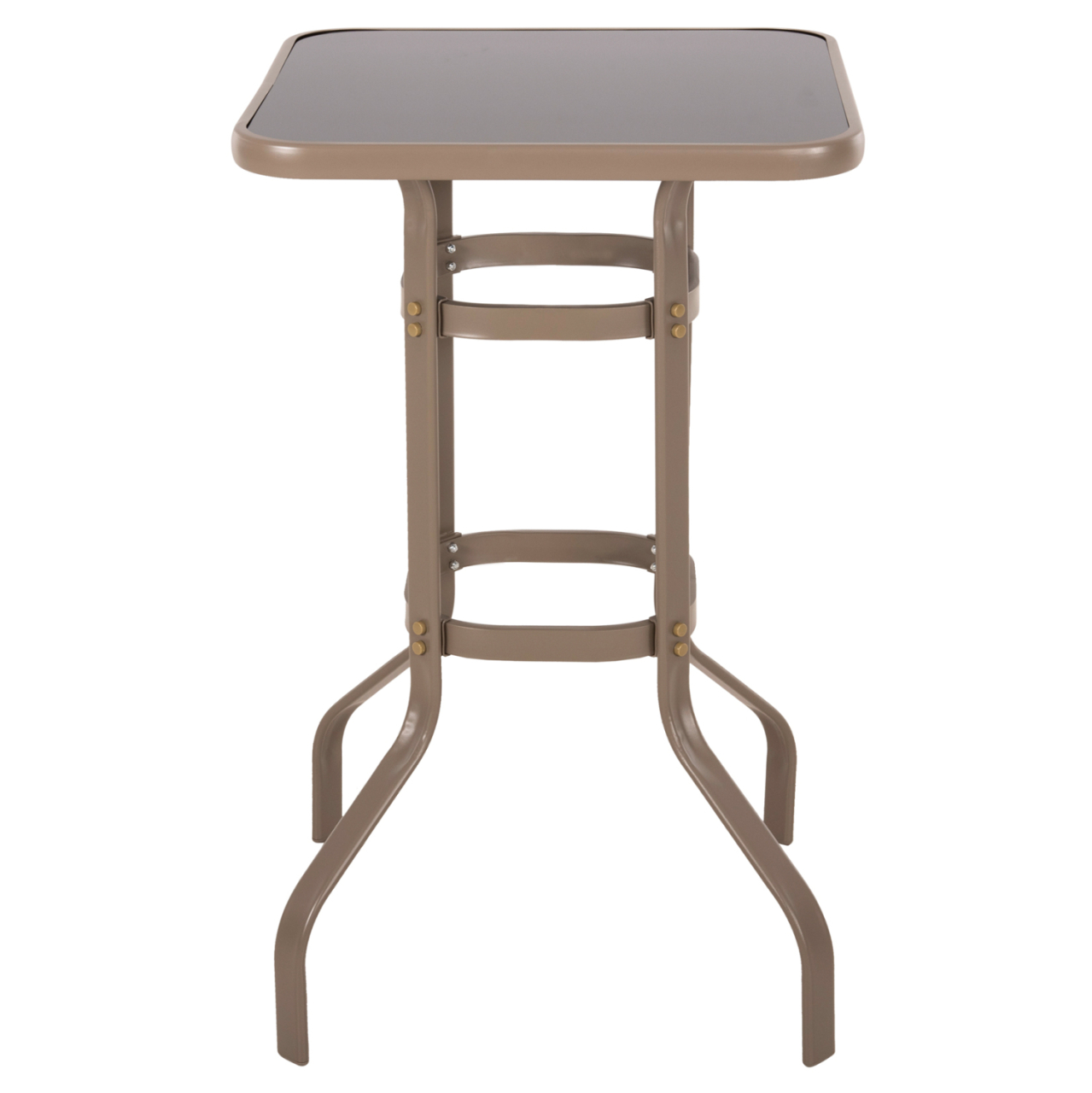 BAR TABLE SQUARE FIGGY HM6066.04 METALLIC CHAMPAGNE-COLORED-TEMPERED GLASS 60x60x100Hcm. [3]