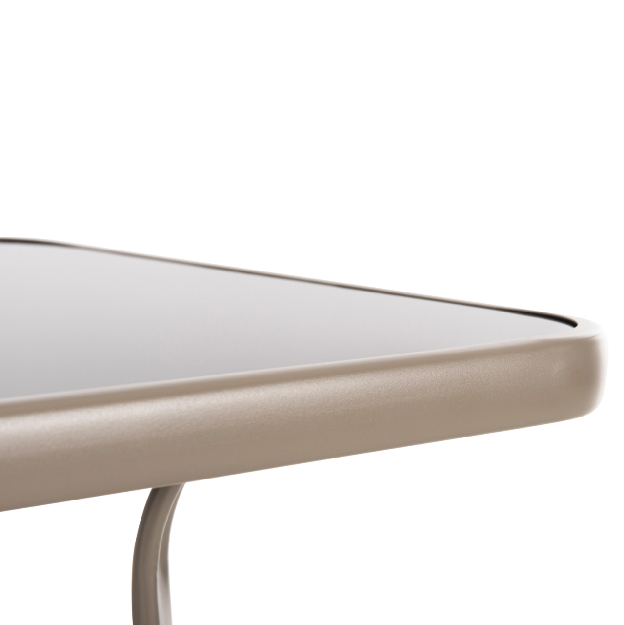 BAR TABLE SQUARE FIGGY HM6066.04 METALLIC CHAMPAGNE-COLORED-TEMPERED GLASS 60x60x100Hcm. [4]