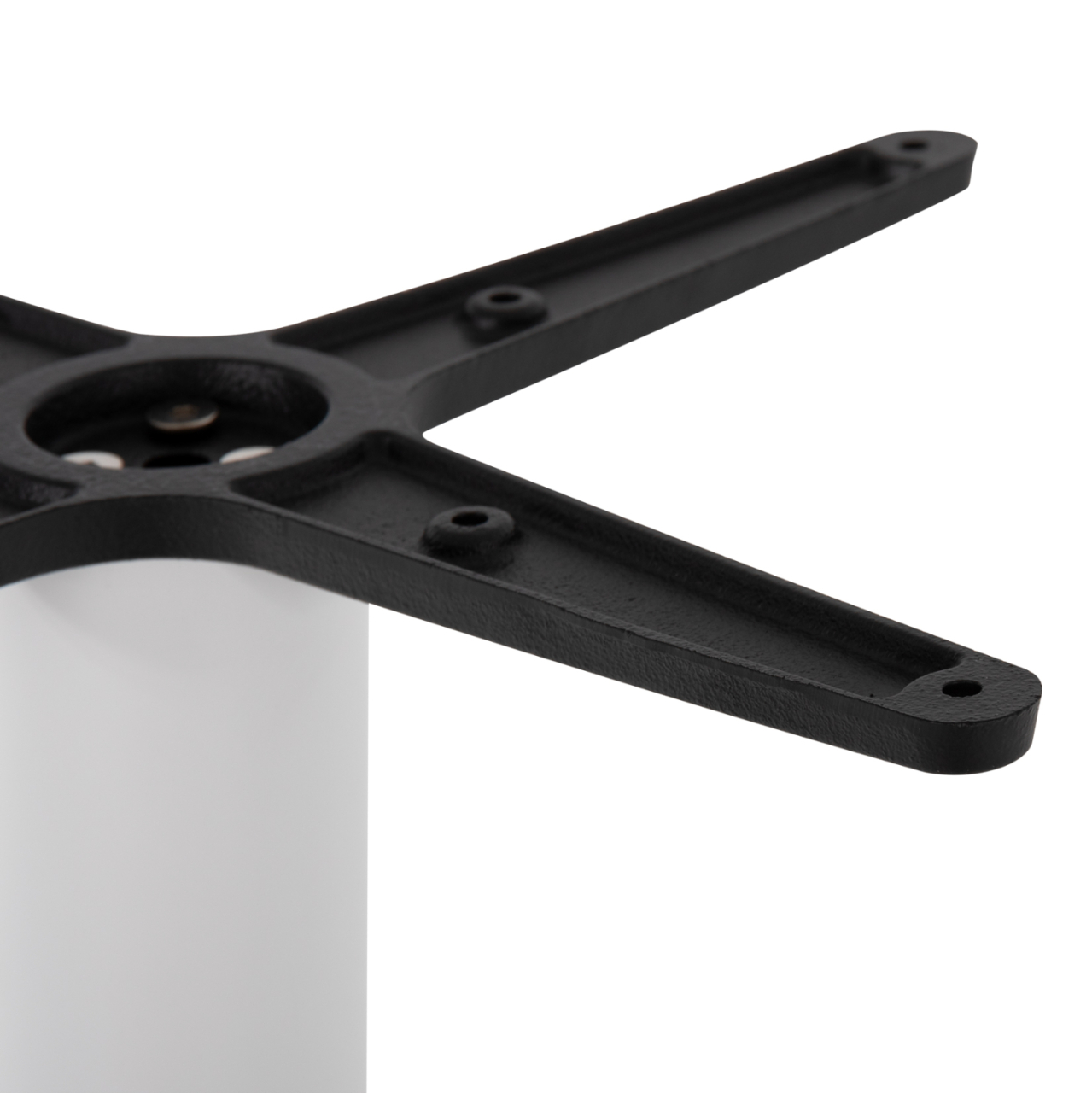 BASE FOR BAR TABLE HM439.02 METAL IN WHITE MATTE WITH HEIGHT ADJUSTERS 46Χ46Χ108Hcm. [5]