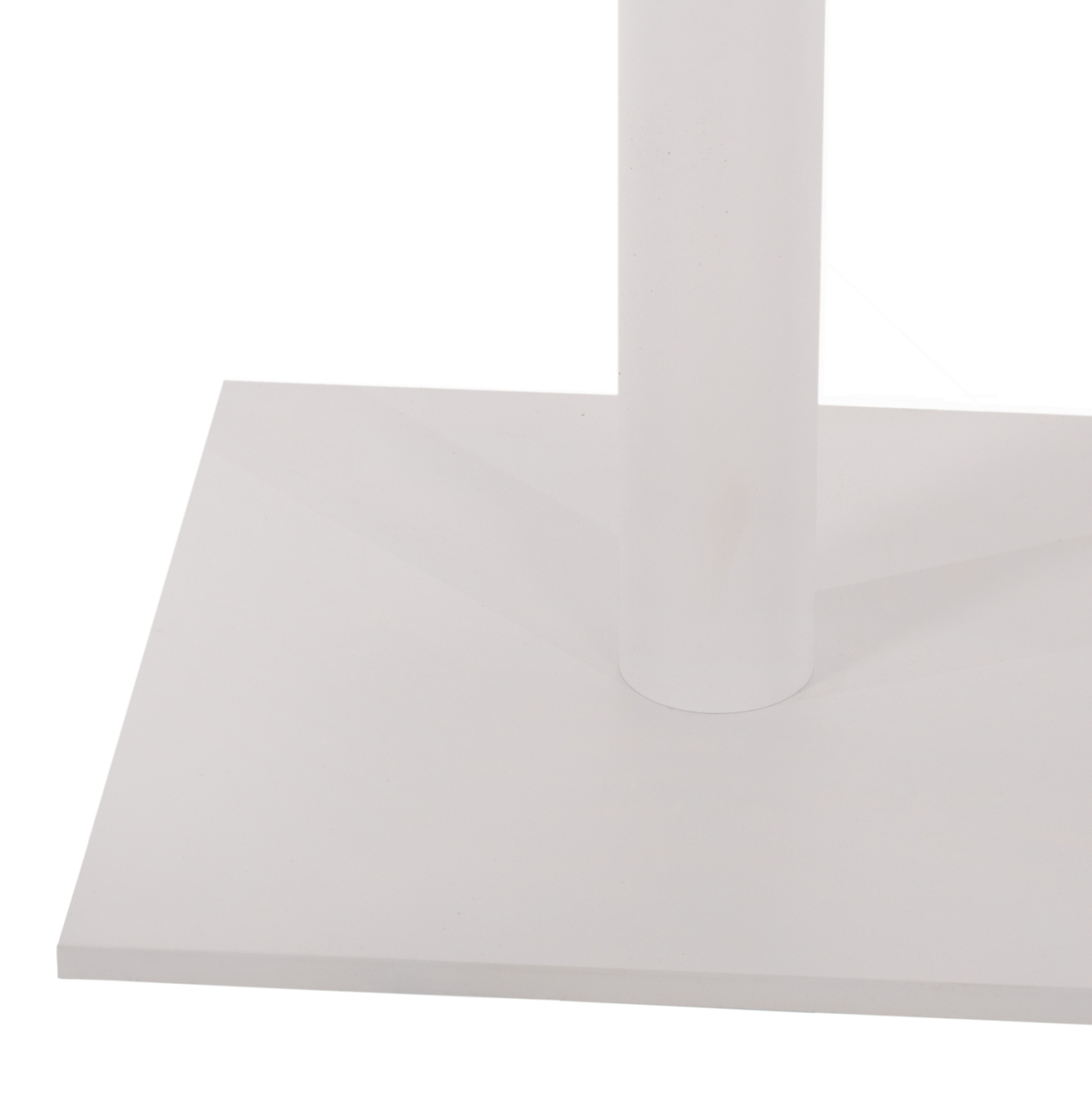 BASE FOR BAR TABLE HM474.02 MEDIUM HEIGHT-MATTE WHITE METAL-HEIGHT ADJUSTERS-CROSS 46Χ46cm 45Χ45Χ94Hcm [5]