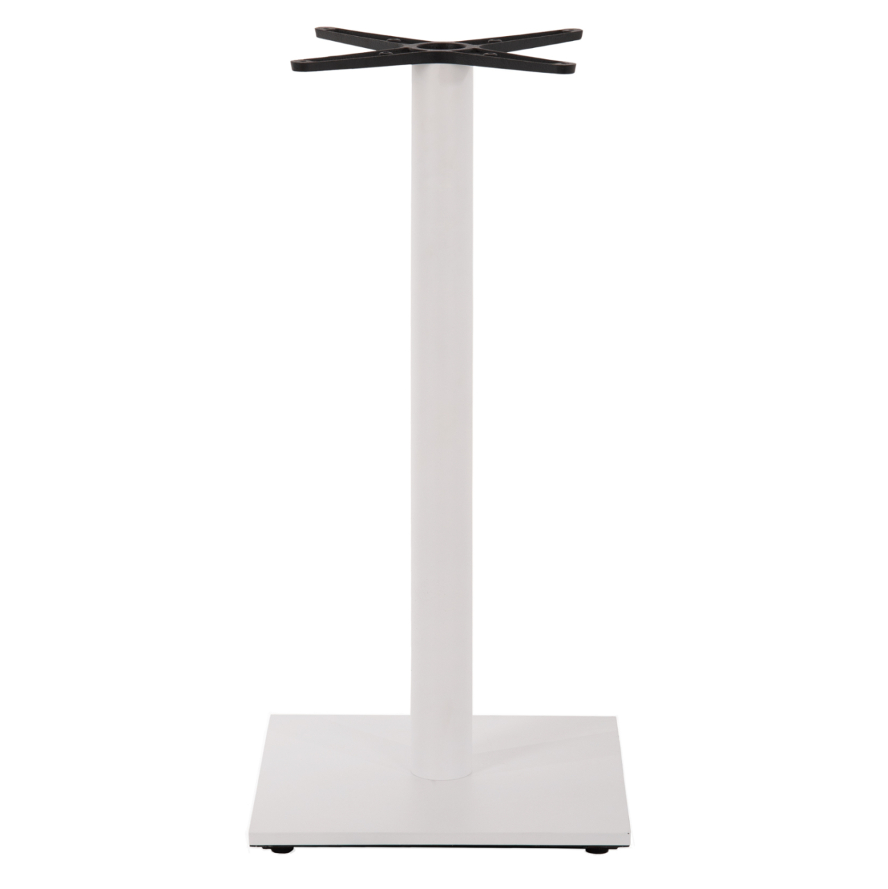 BASE FOR BAR TABLE HM474.02 MEDIUM HEIGHT-MATTE WHITE METAL-HEIGHT ADJUSTERS-CROSS 46Χ46cm 45Χ45Χ94Hcm [3]