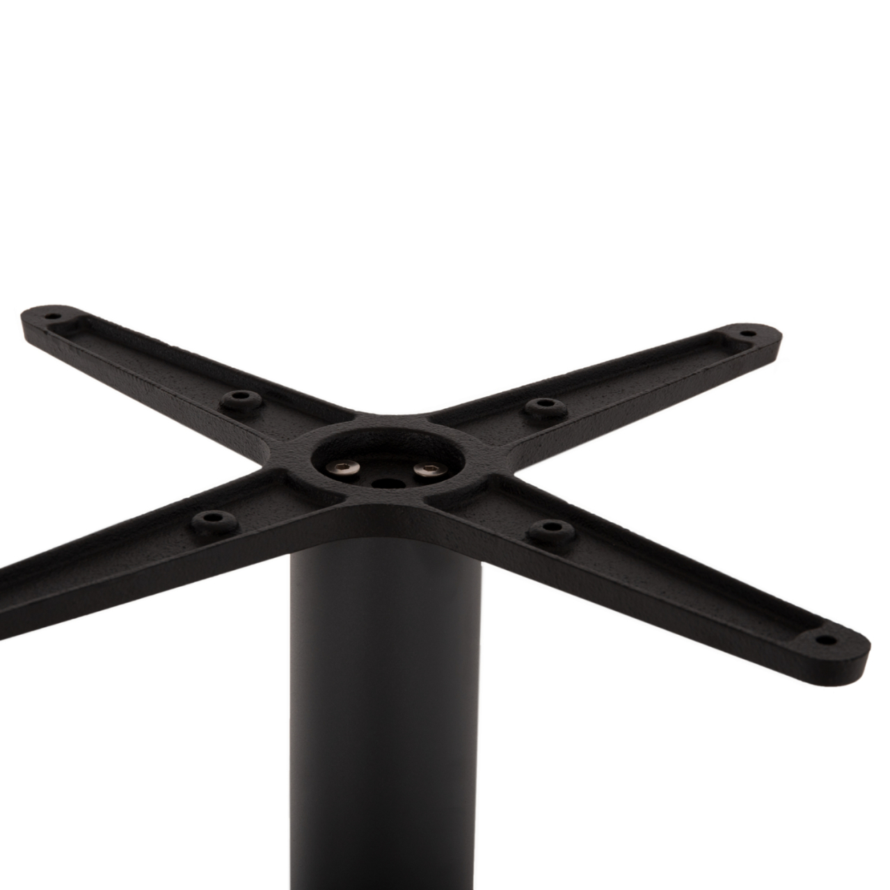 BASE FOR BAR TABLE HM474.20 MEDIUM HEIGHT-MATTE GREY METAL-HEIGHT ADJUSTERS-CROSS 46Χ46cm 45Χ45Χ94Hcm [5]