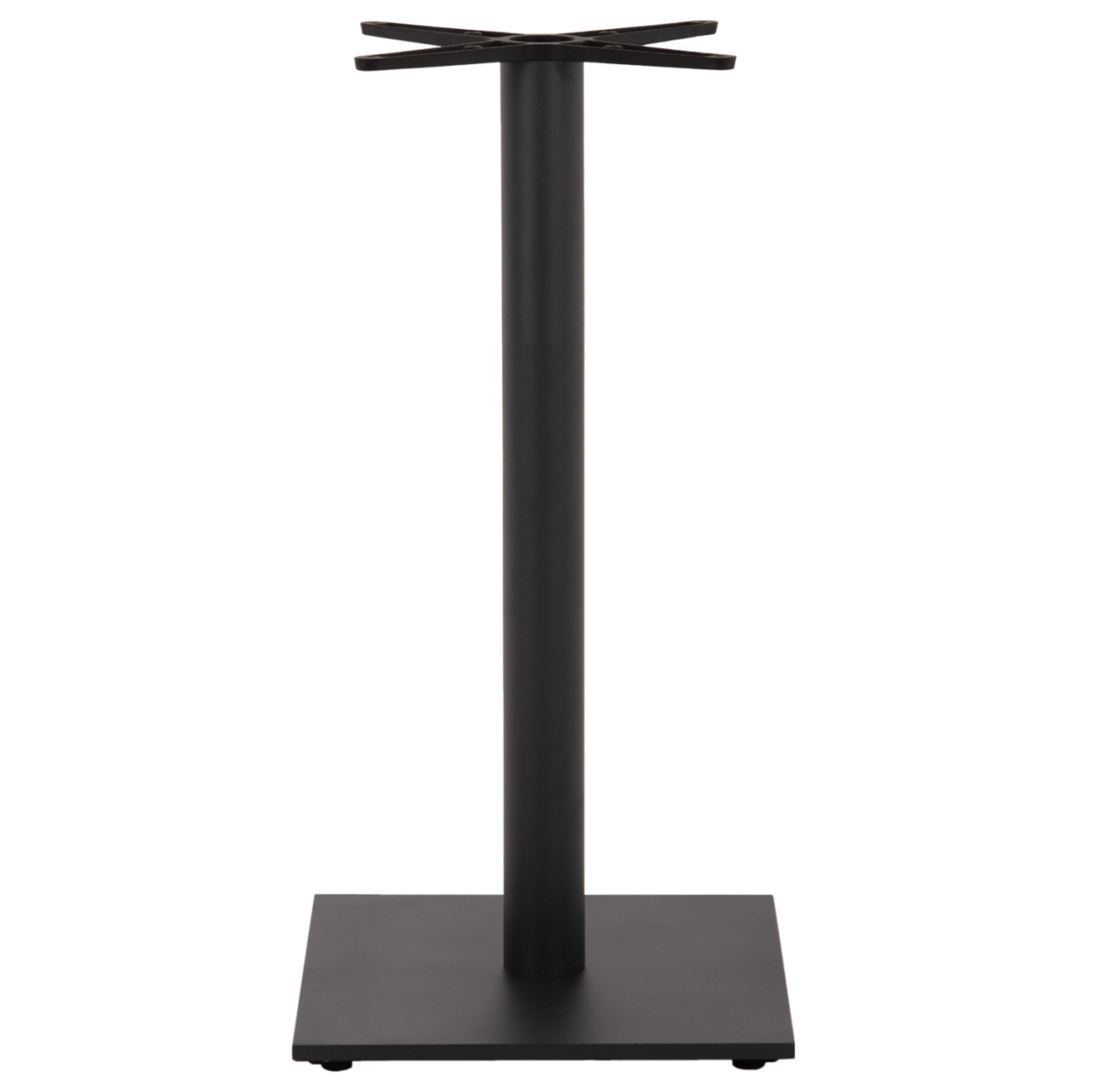 BASE FOR BAR TABLE HM474.20 MEDIUM HEIGHT-MATTE GREY METAL-HEIGHT ADJUSTERS-CROSS 46Χ46cm 45Χ45Χ94Hcm [3]