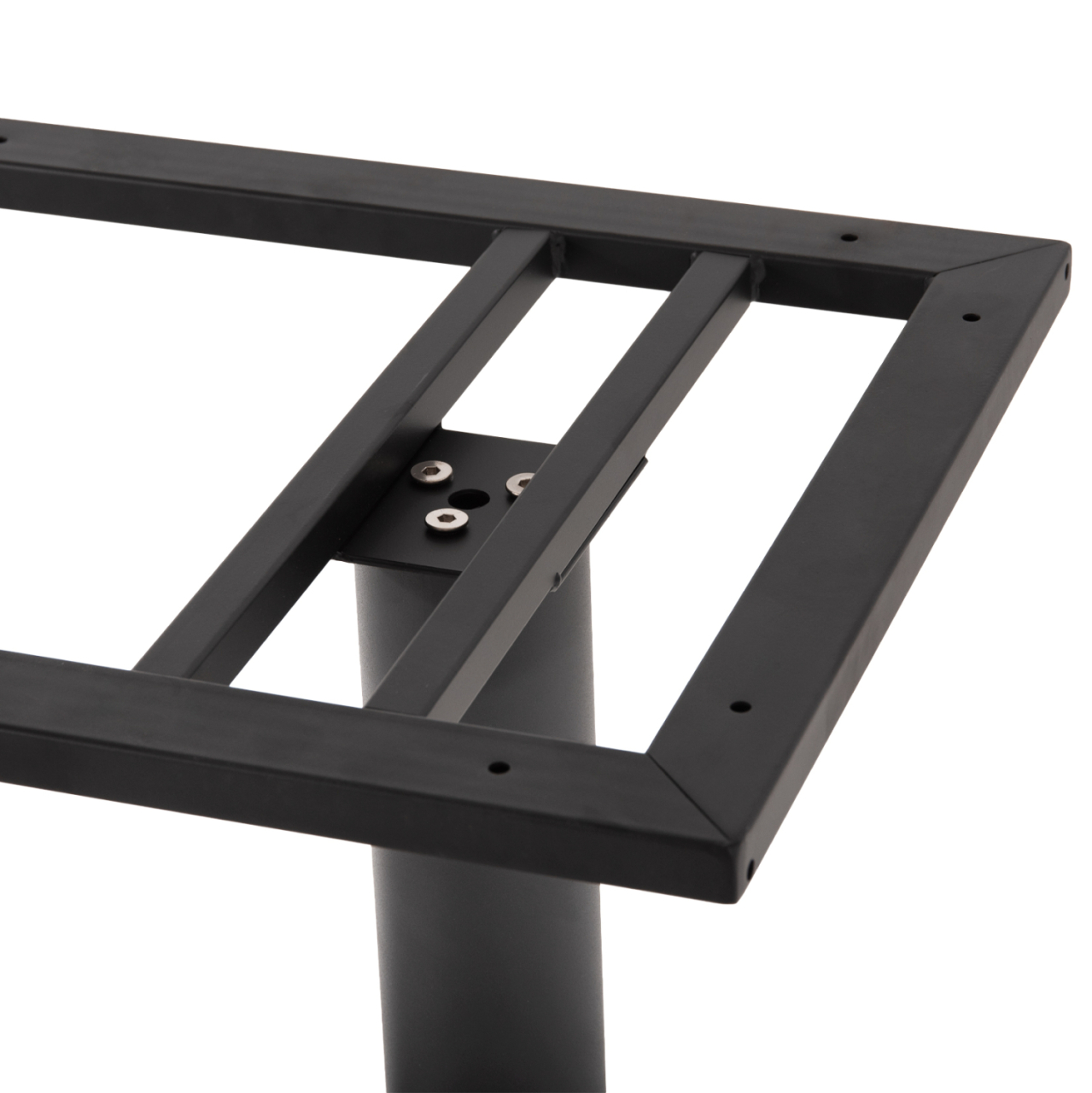 BASE FOR TABLE HM435.20 METAL DOUBLE IN MATTE GREY WITH HEIGHT ADJUSTERS 80Χ40Χ72Hcm. [4]