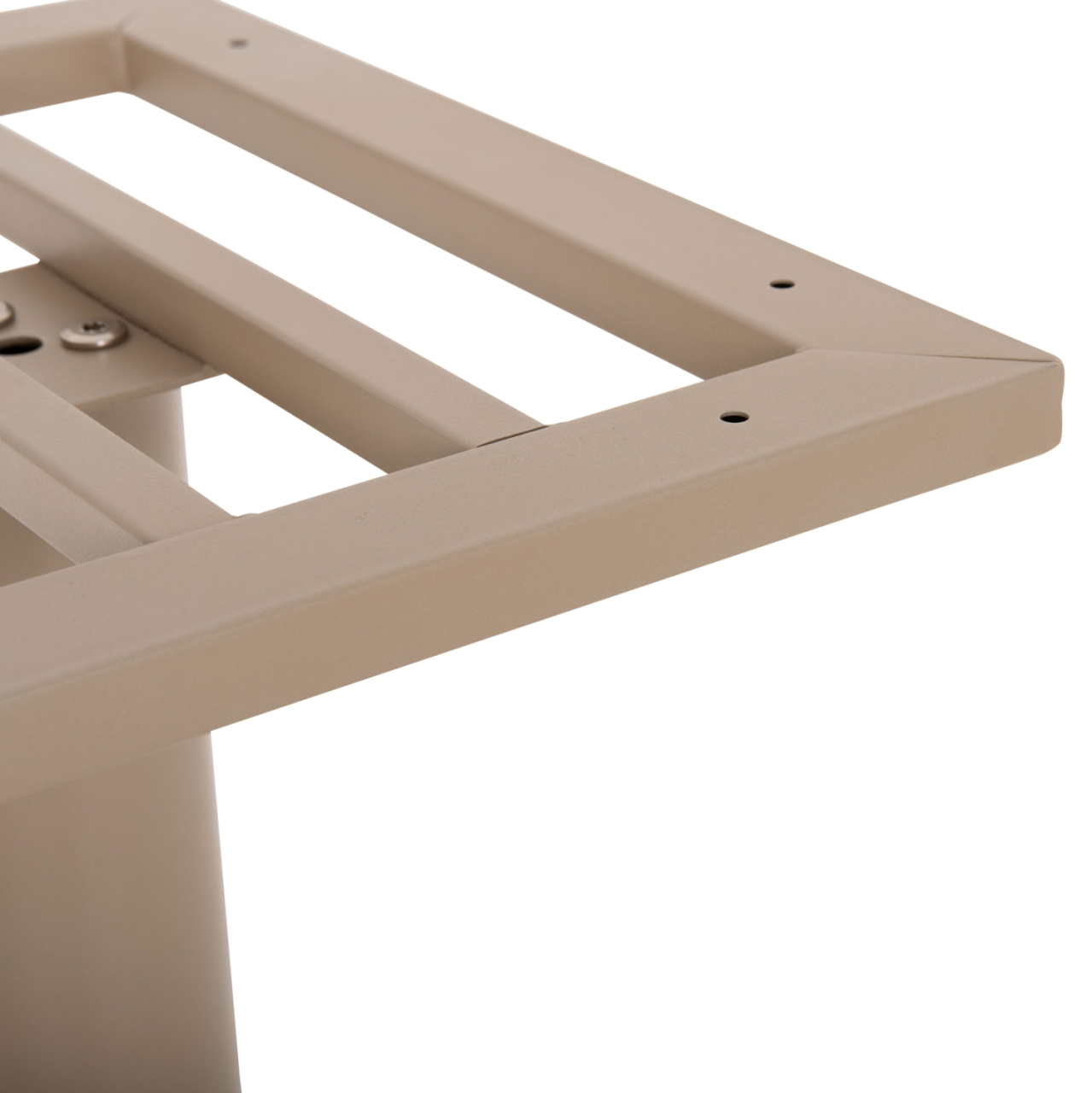 BASE FOR TABLE HM435.25 METAL DOUBLE IN MATTE CAPPUCCINO WITH HEIGHT ADJUSTERS 80Χ40Χ72Hcm. [7]
