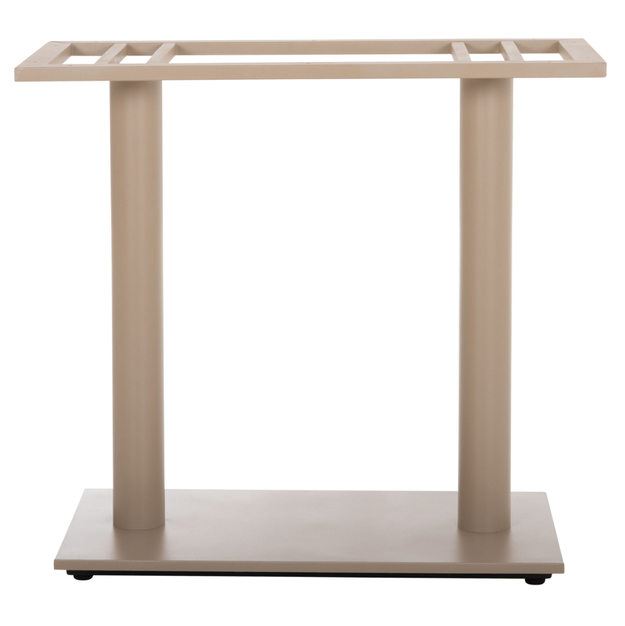 BASE FOR TABLE HM435.25 METAL DOUBLE IN MATTE CAPPUCCINO WITH HEIGHT ADJUSTERS 80Χ40Χ72Hcm. [3]