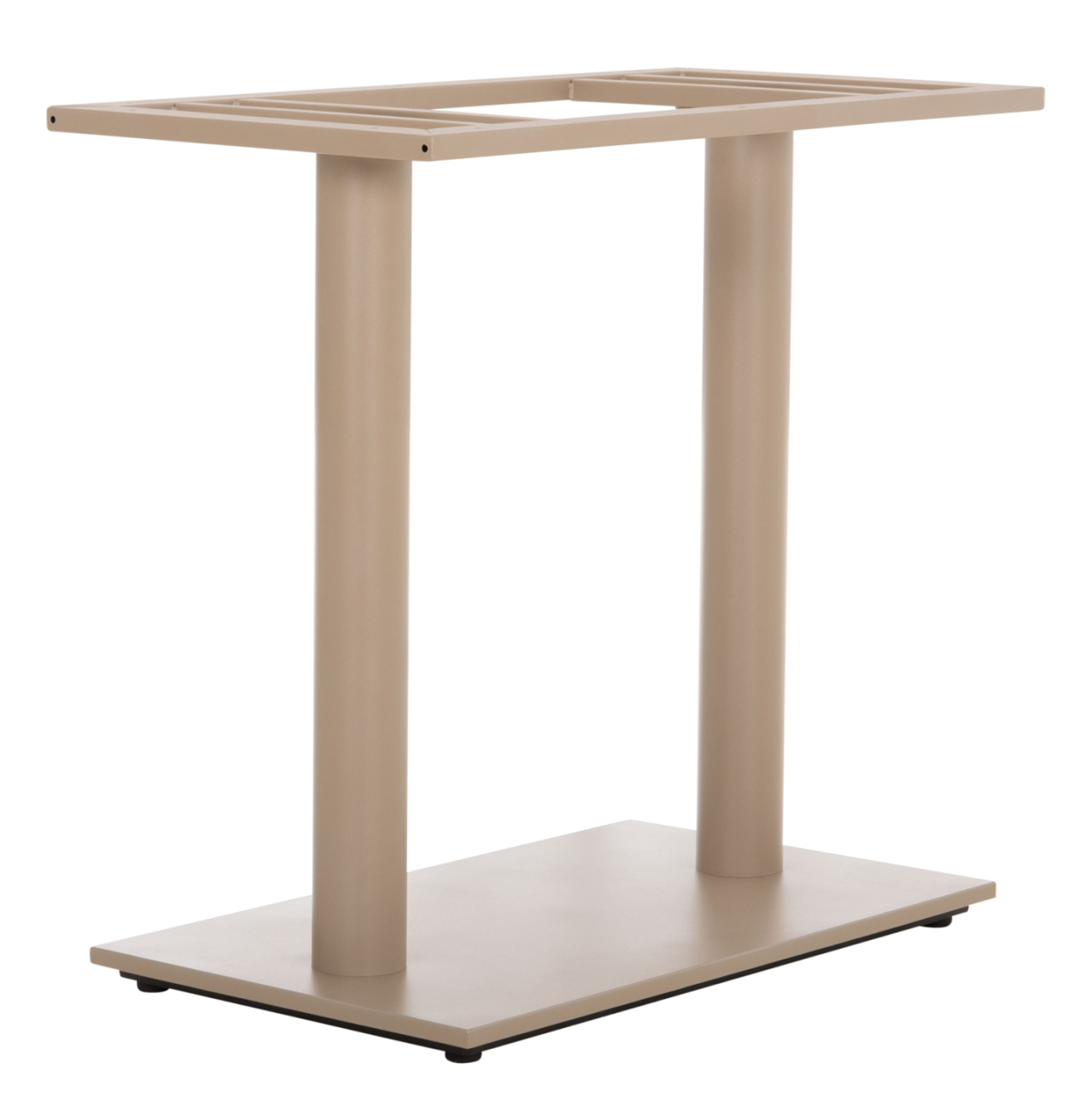 BASE FOR TABLE HM435.25 METAL DOUBLE IN MATTE CAPPUCCINO WITH HEIGHT ADJUSTERS 80Χ40Χ72Hcm. [4]