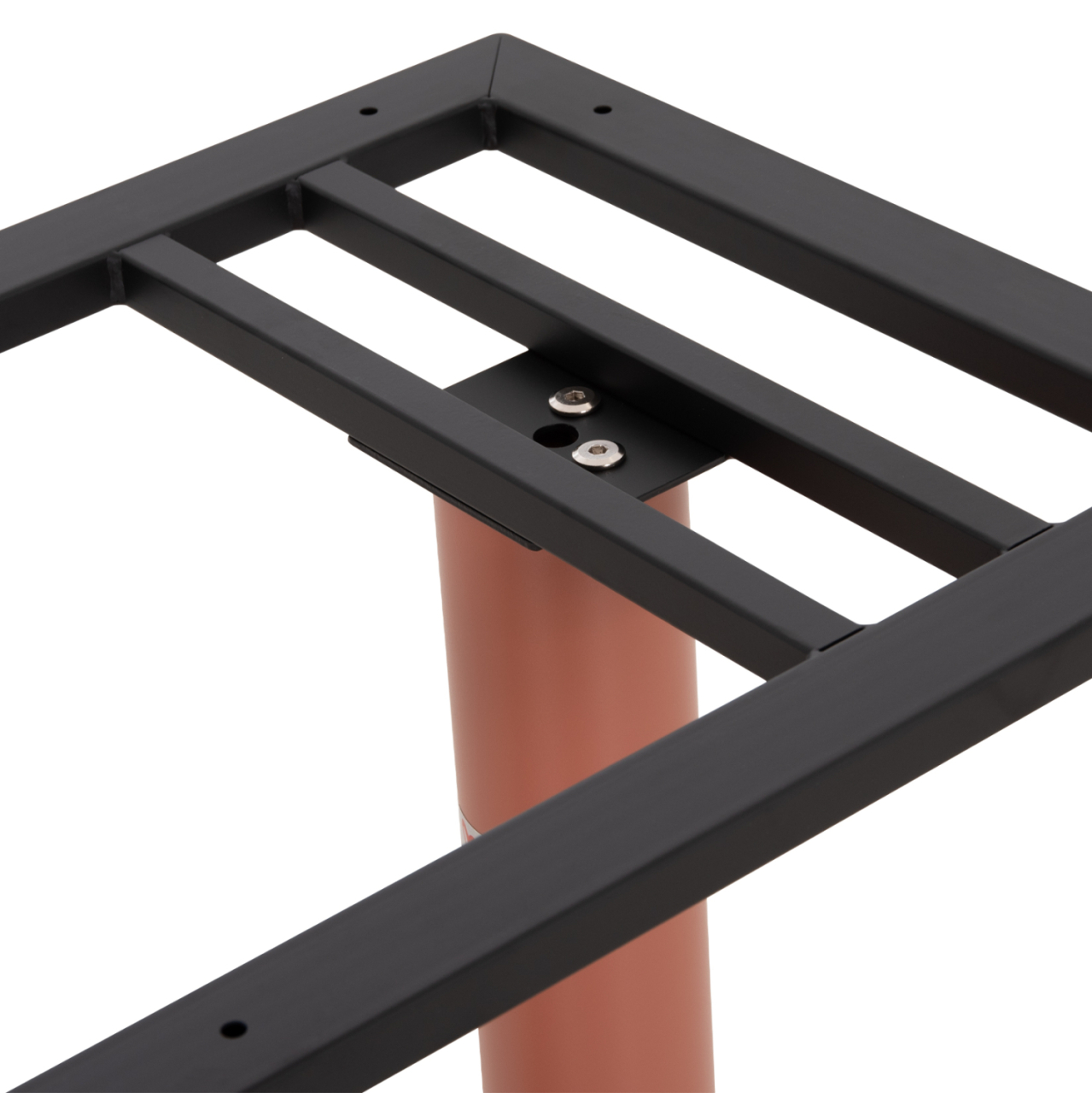 BASE FOR TABLE HM435.27 METAL DOUBLE IN TERRACOTTA COLOR WITH HEIGHT ADJUSTERS 80Χ40Χ72Hcm. [7]