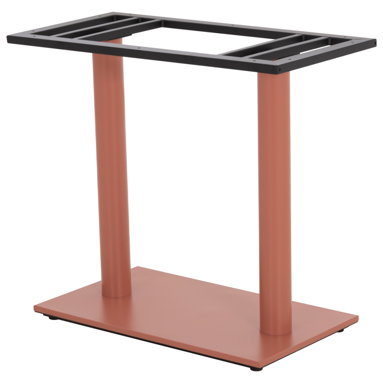 BASE FOR TABLE HM435.27 METAL DOUBLE IN TERRACOTTA COLOR WITH HEIGHT ADJUSTERS 80Χ40Χ72Hcm. [6]