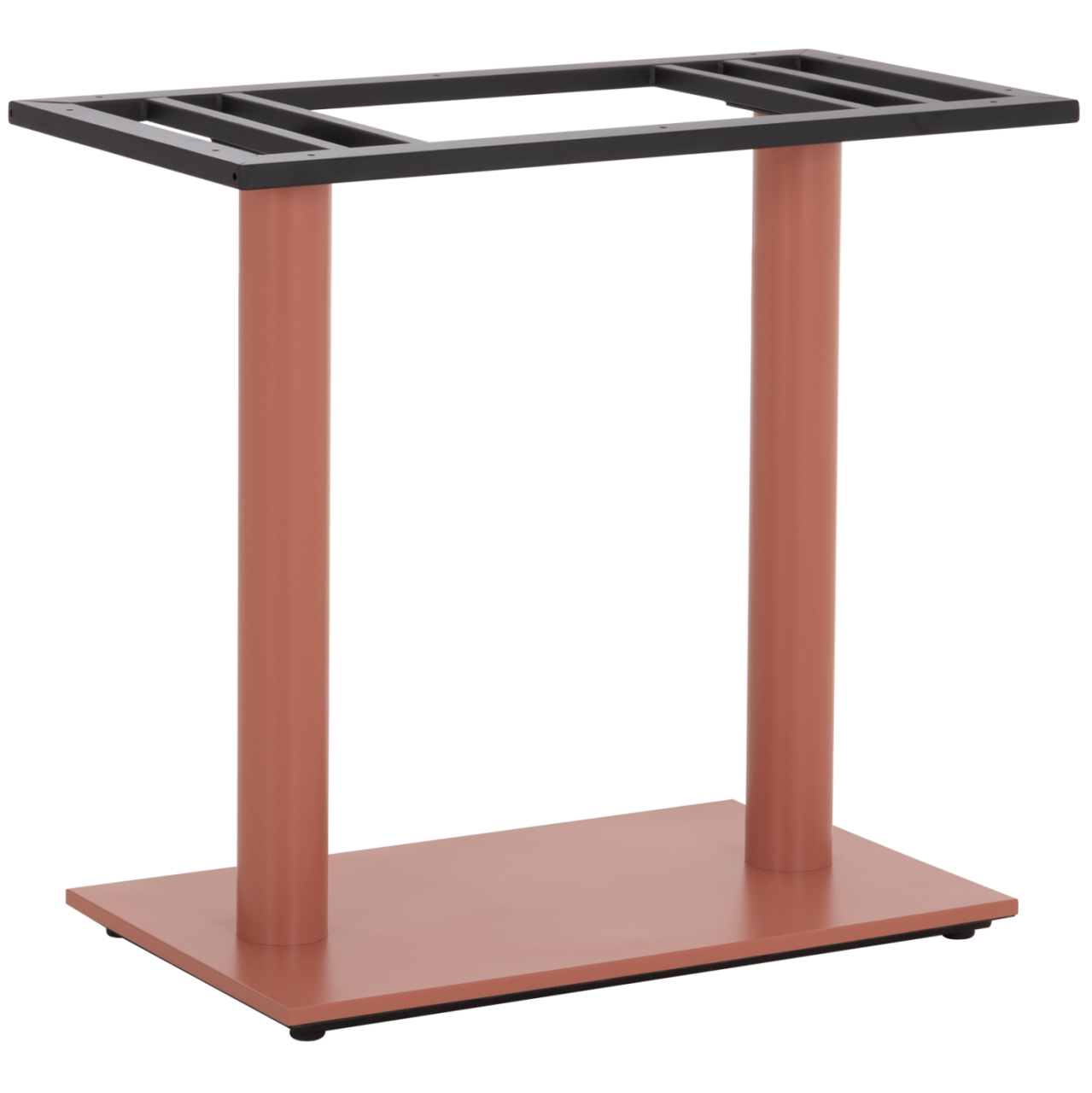 BASE FOR TABLE HM435.27 METAL DOUBLE IN TERRACOTTA COLOR WITH HEIGHT ADJUSTERS 80Χ40Χ72Hcm. [1]
