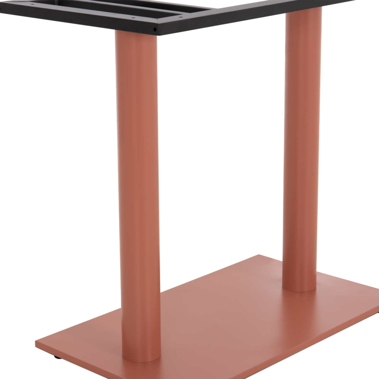 BASE FOR TABLE HM435.27 METAL DOUBLE IN TERRACOTTA COLOR WITH HEIGHT ADJUSTERS 80Χ40Χ72Hcm. [8]