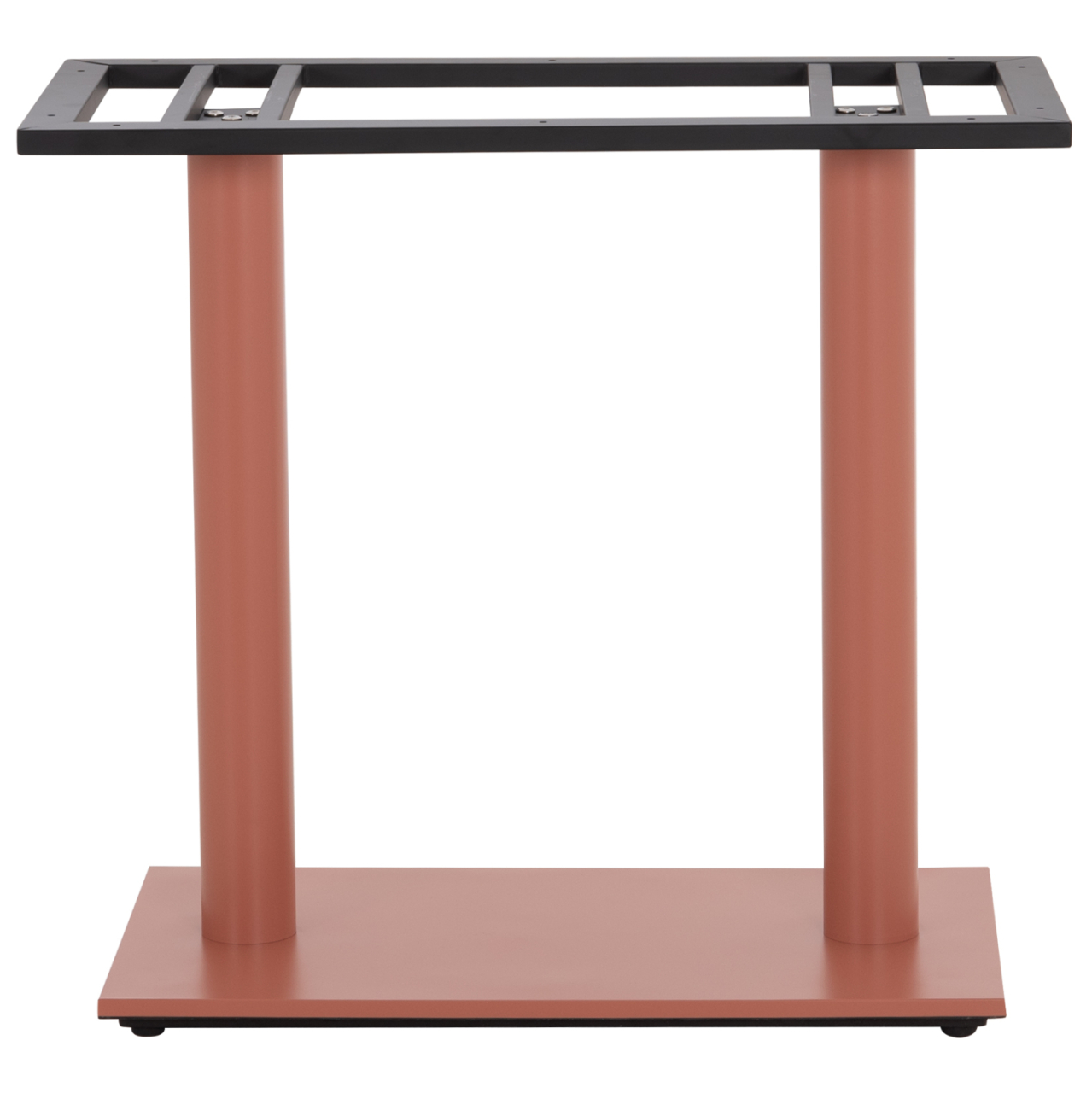 BASE FOR TABLE HM435.27 METAL DOUBLE IN TERRACOTTA COLOR WITH HEIGHT ADJUSTERS 80Χ40Χ72Hcm. [3]