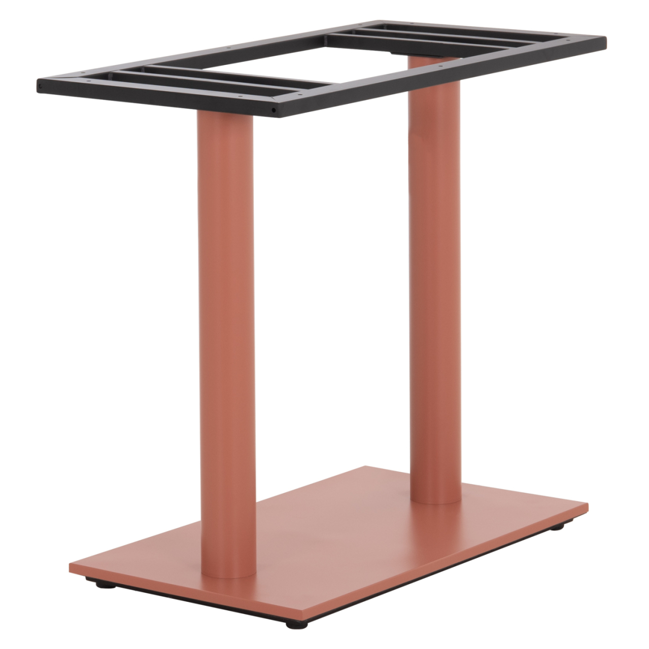 BASE FOR TABLE HM435.27 METAL DOUBLE IN TERRACOTTA COLOR WITH HEIGHT ADJUSTERS 80Χ40Χ72Hcm. [4]