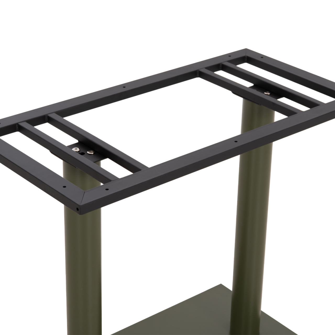 BASE FOR TABLE HM435.28 METAL DOUBLE IN GREEN WITH HEIGHT ADJUSTERS 80Χ40Χ72Hcm. [8]