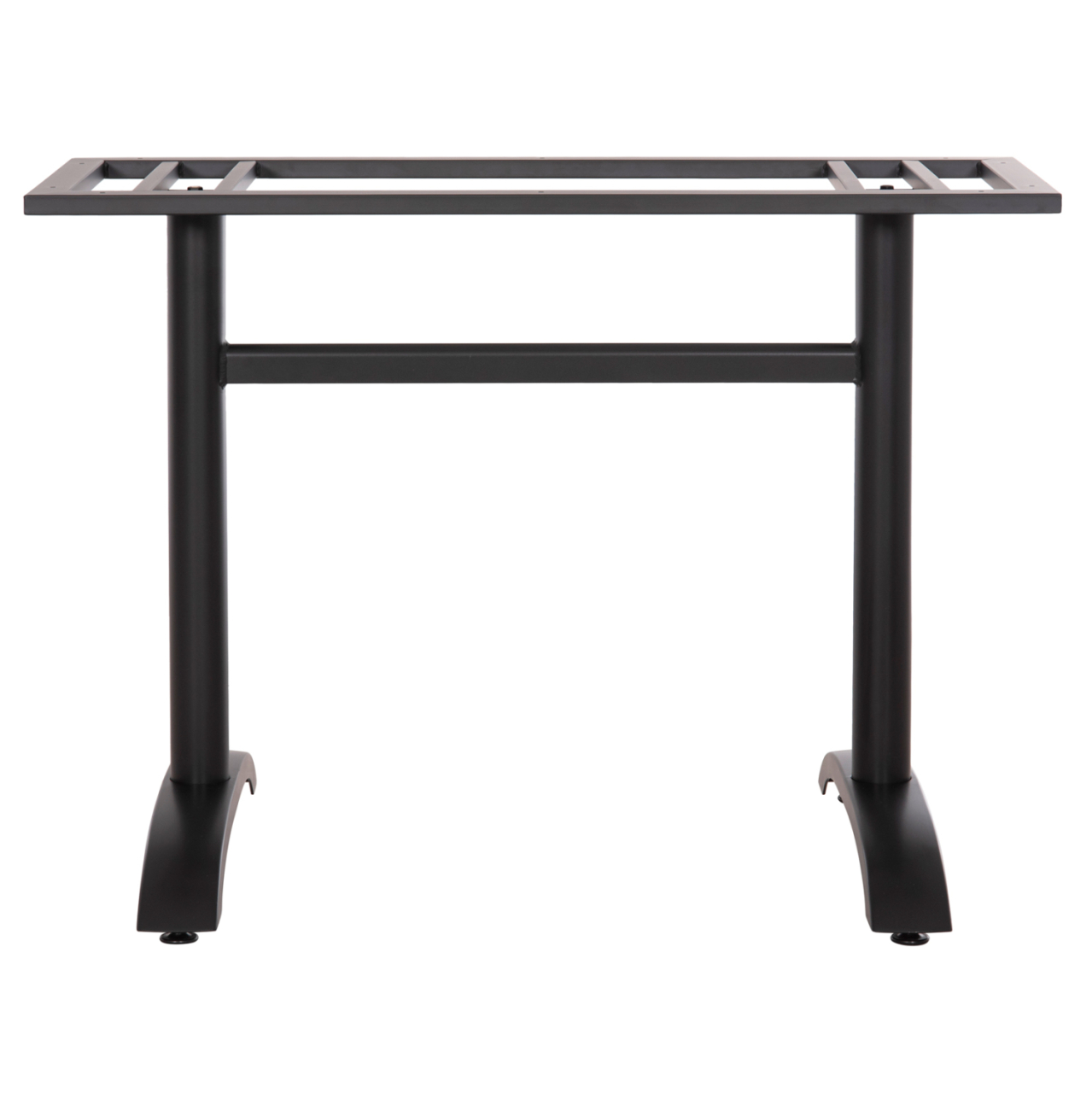 BASE FOR TABLE HM461.11 ALUMINUM DOUBLE IN MATTE BLACK WITH HEIGHT ADJUSTERS 100Χ60Χ73Hcm. [3]