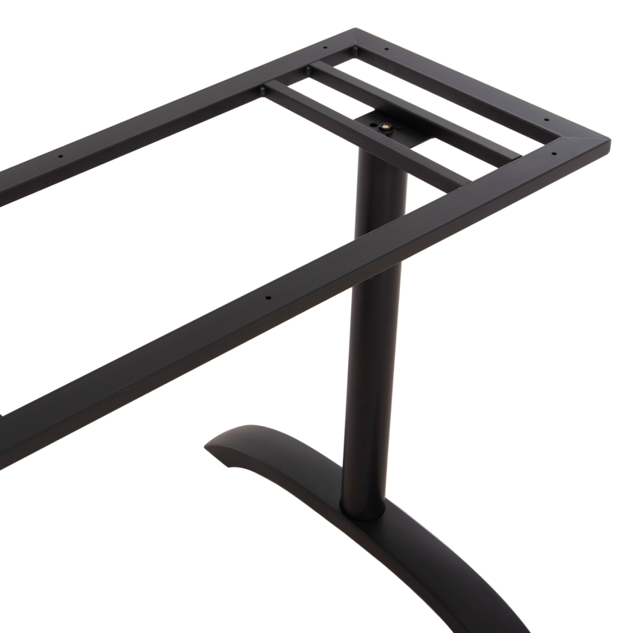 BASE FOR TABLE HM461.11 ALUMINUM DOUBLE IN MATTE BLACK WITH HEIGHT ADJUSTERS 100Χ60Χ73Hcm. [6]