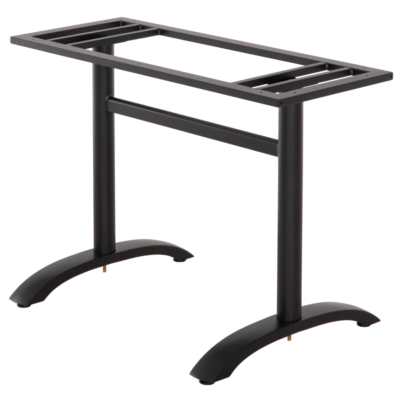 BASE FOR TABLE HM461.11 ALUMINUM DOUBLE IN MATTE BLACK WITH HEIGHT ADJUSTERS 100Χ60Χ73Hcm. [4]