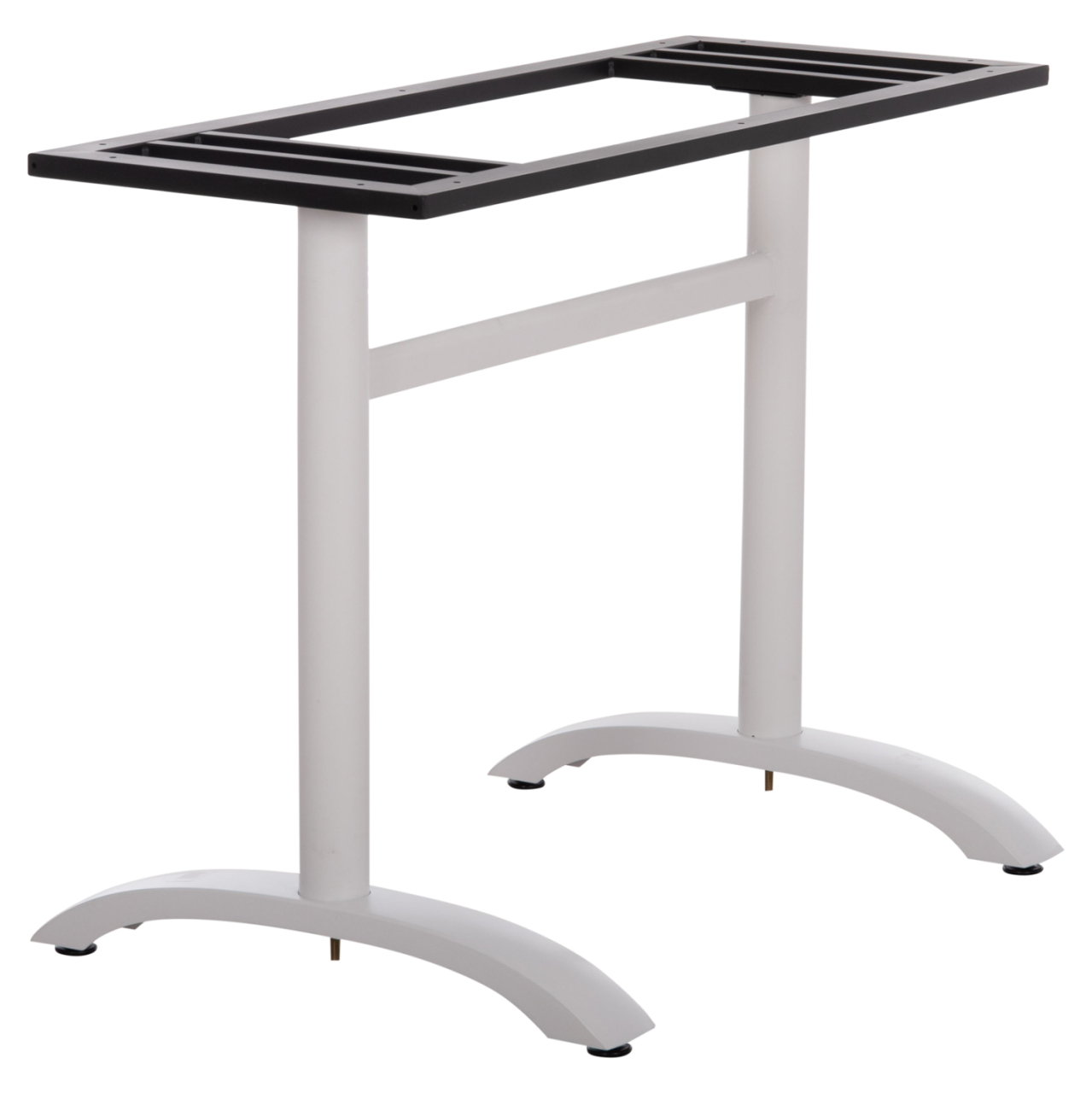 BASE FOR TABLE HM461.12 ALUMINUM DOUBLE IN WHITE WITH HEIGHT ADJUSTERS 100x60x73Hcm [4]