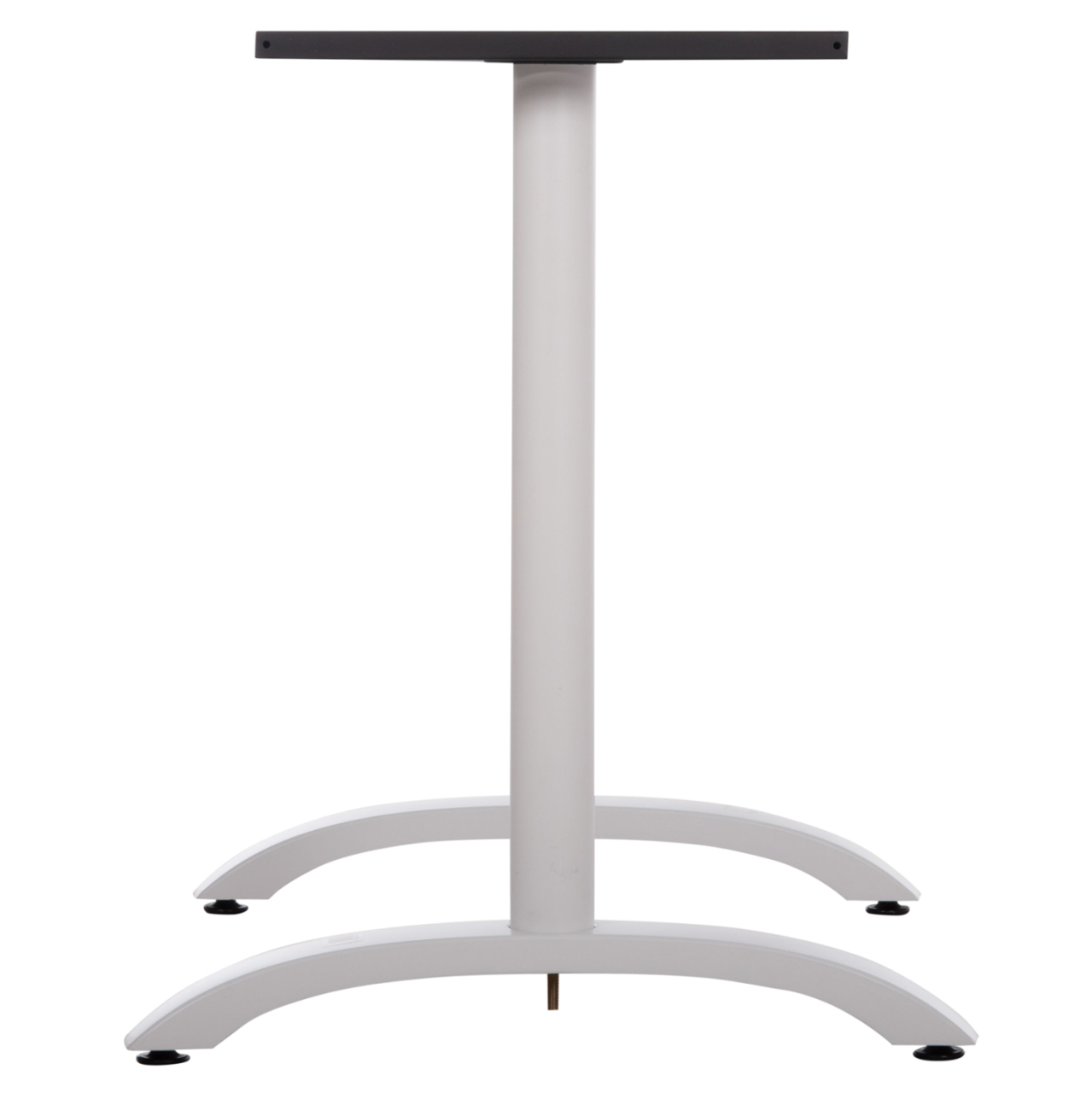 BASE FOR TABLE HM461.12 ALUMINUM DOUBLE IN WHITE WITH HEIGHT ADJUSTERS 100x60x73Hcm [5]
