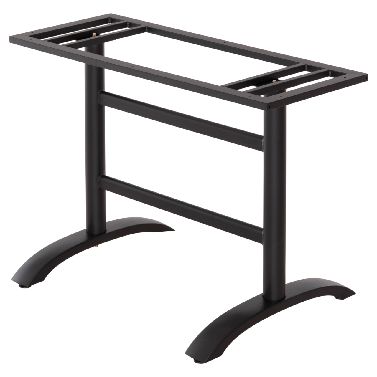 BASE FOR TABLE HM468.11 ALUMINUM DOUBLE IN MATTE BLACK WITH HEIGHT ADJUSTERS 100Χ40Χ73Hcm. [4]