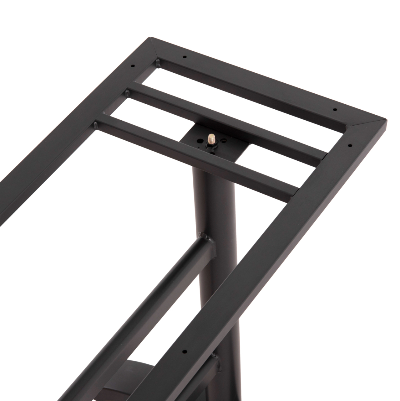BASE FOR TABLE HM468.11 ALUMINUM DOUBLE IN MATTE BLACK WITH HEIGHT ADJUSTERS 100Χ40Χ73Hcm. [6]