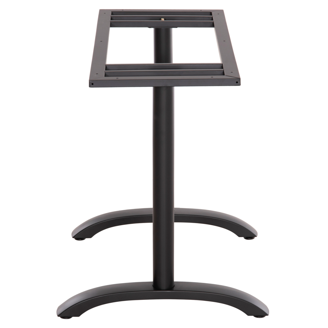 BASE FOR TABLE HM468.11 ALUMINUM DOUBLE IN MATTE BLACK WITH HEIGHT ADJUSTERS 100Χ40Χ73Hcm. [5]