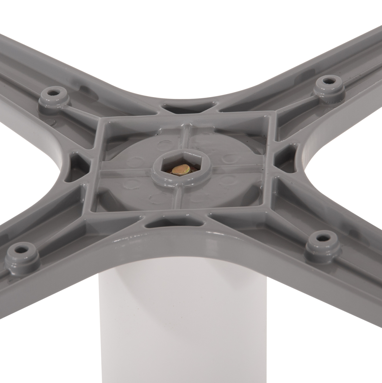 BASE FOR TABLE HM475.02 ALUMINUM MATTE WHITE-46x46cm CROSS- 46Χ46Χ72Hcm. [4]