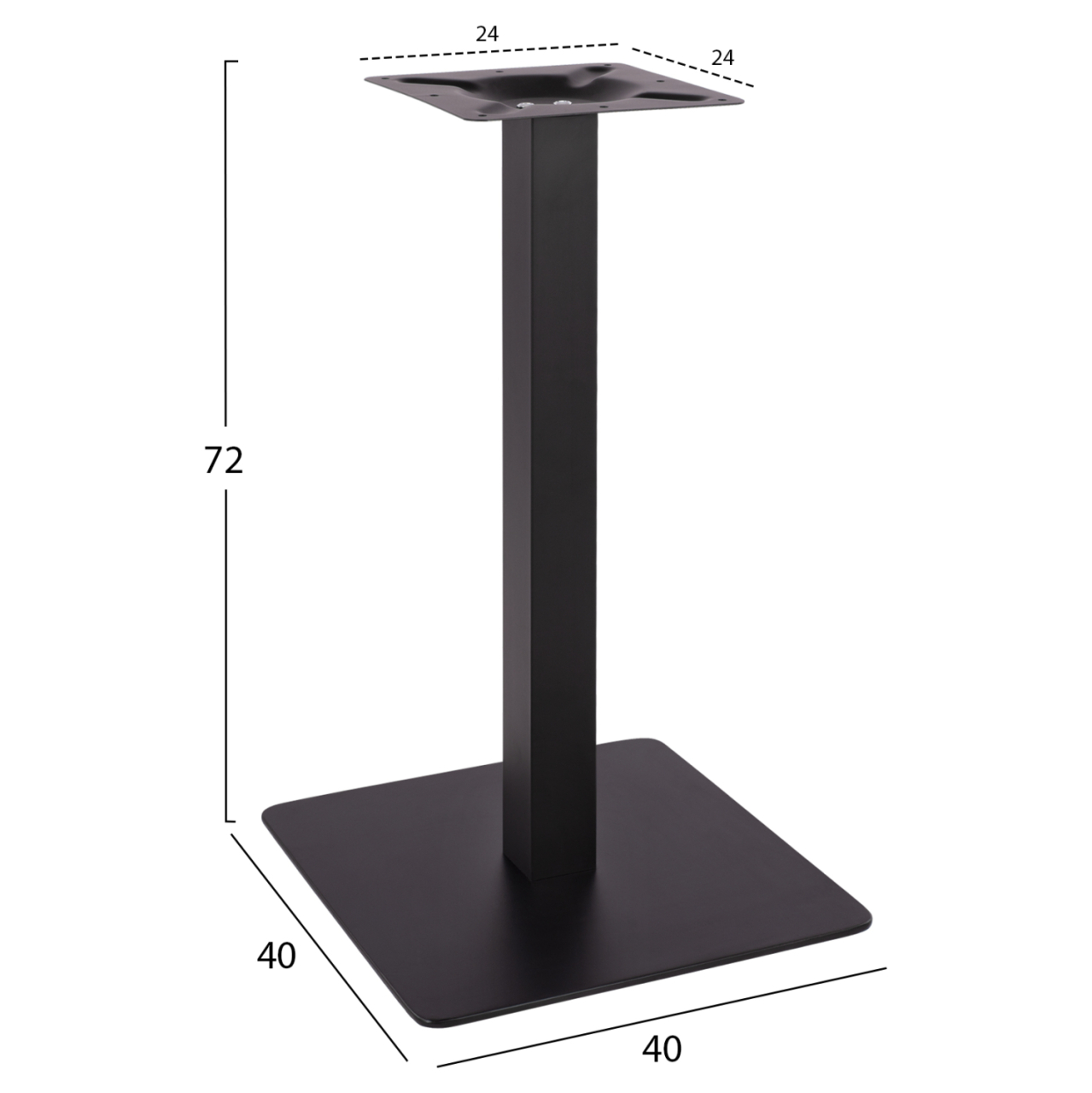 Base metallic Black Matte 40x40x72 HM414.11 [2]