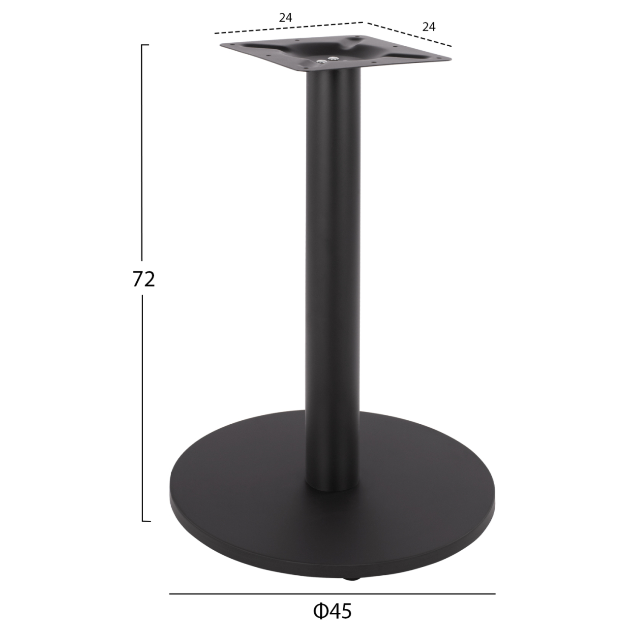 Base Metallic Black matte '45x72 with adjusters HM419.11 [2]