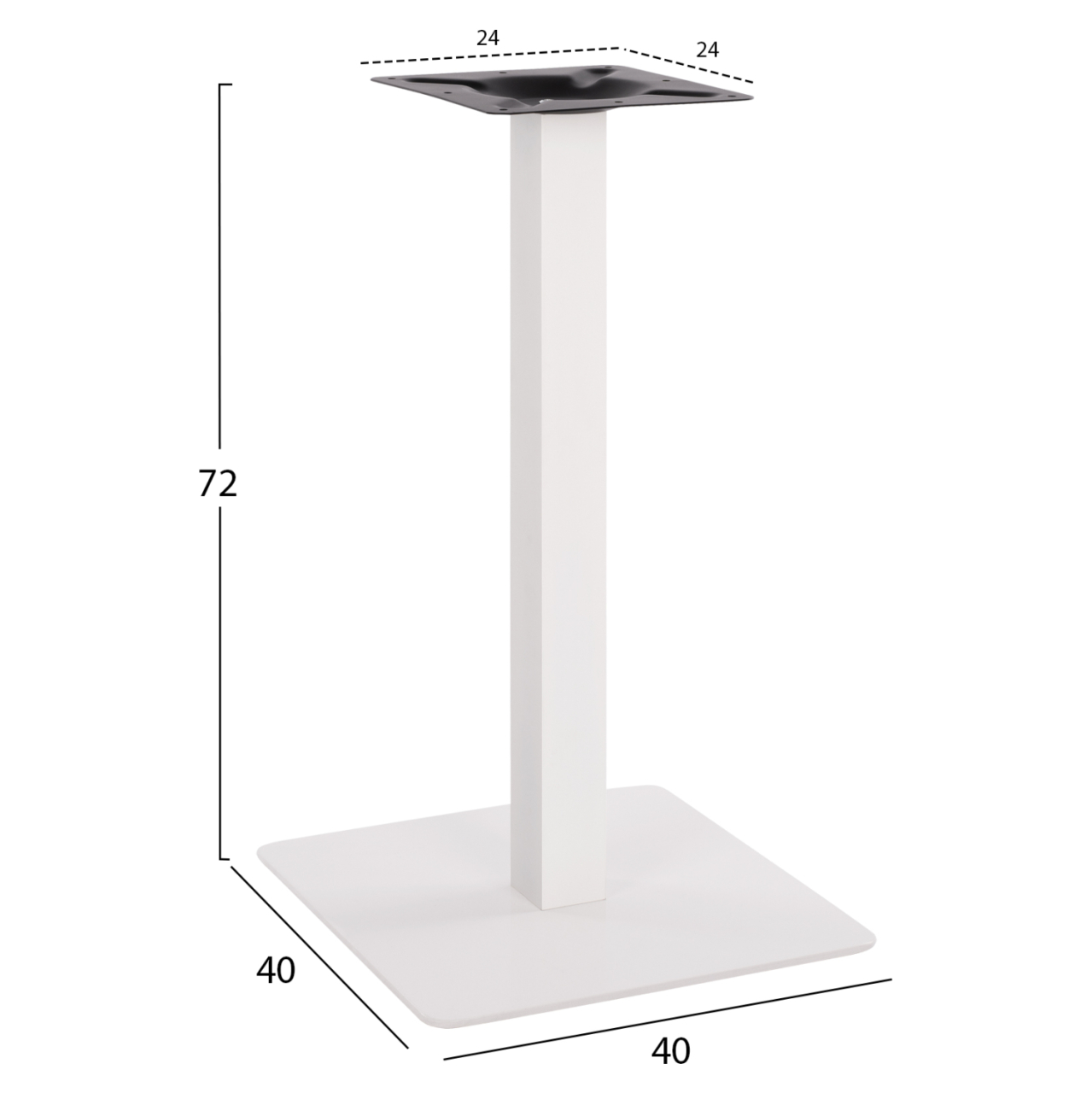 Base metallic White matte 40x40x72 HM414.12 [2]