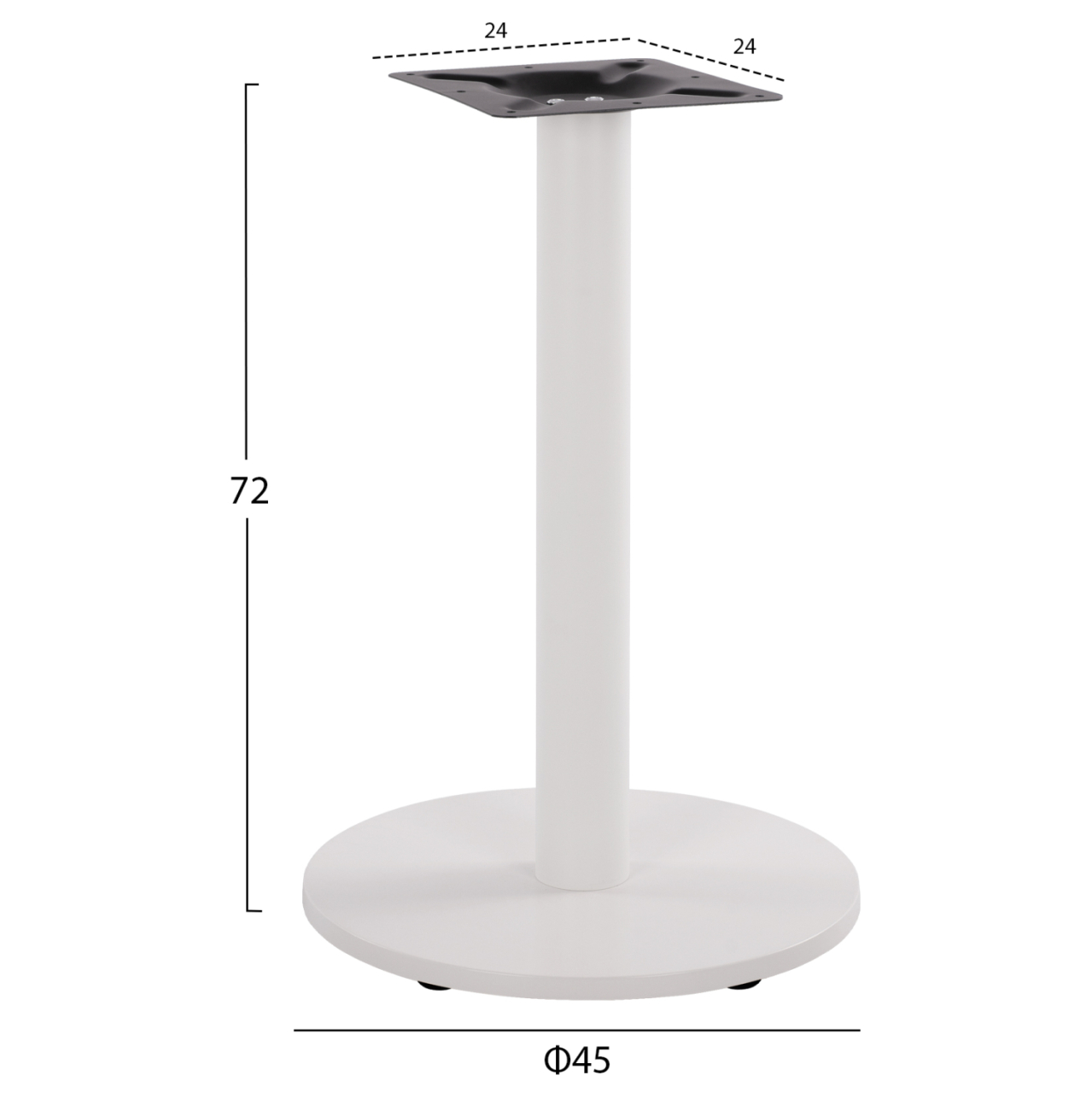 Base Metallic White Matte '45x72 with adjusters HM419.12 [2]