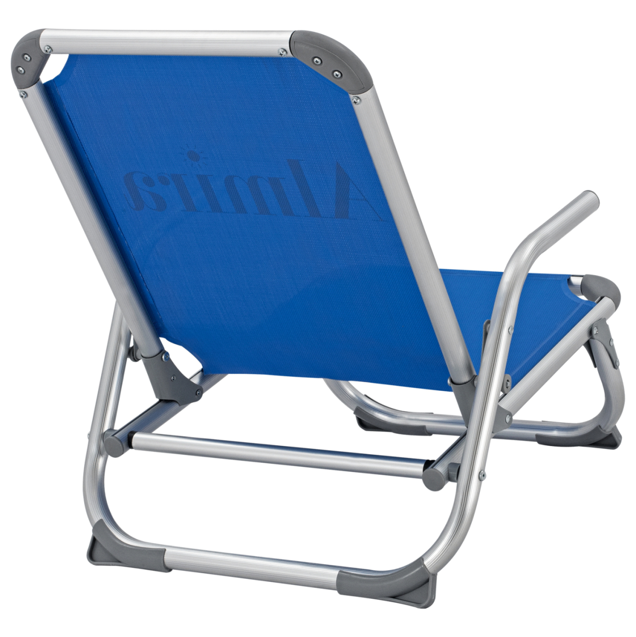 BEACH CHAIR HEAVY DUTY ALUMINUM ALMIRA HM5053.01 BLUE TEXTILENE--HIGH BACKREST 55x71x66Hcm [5]