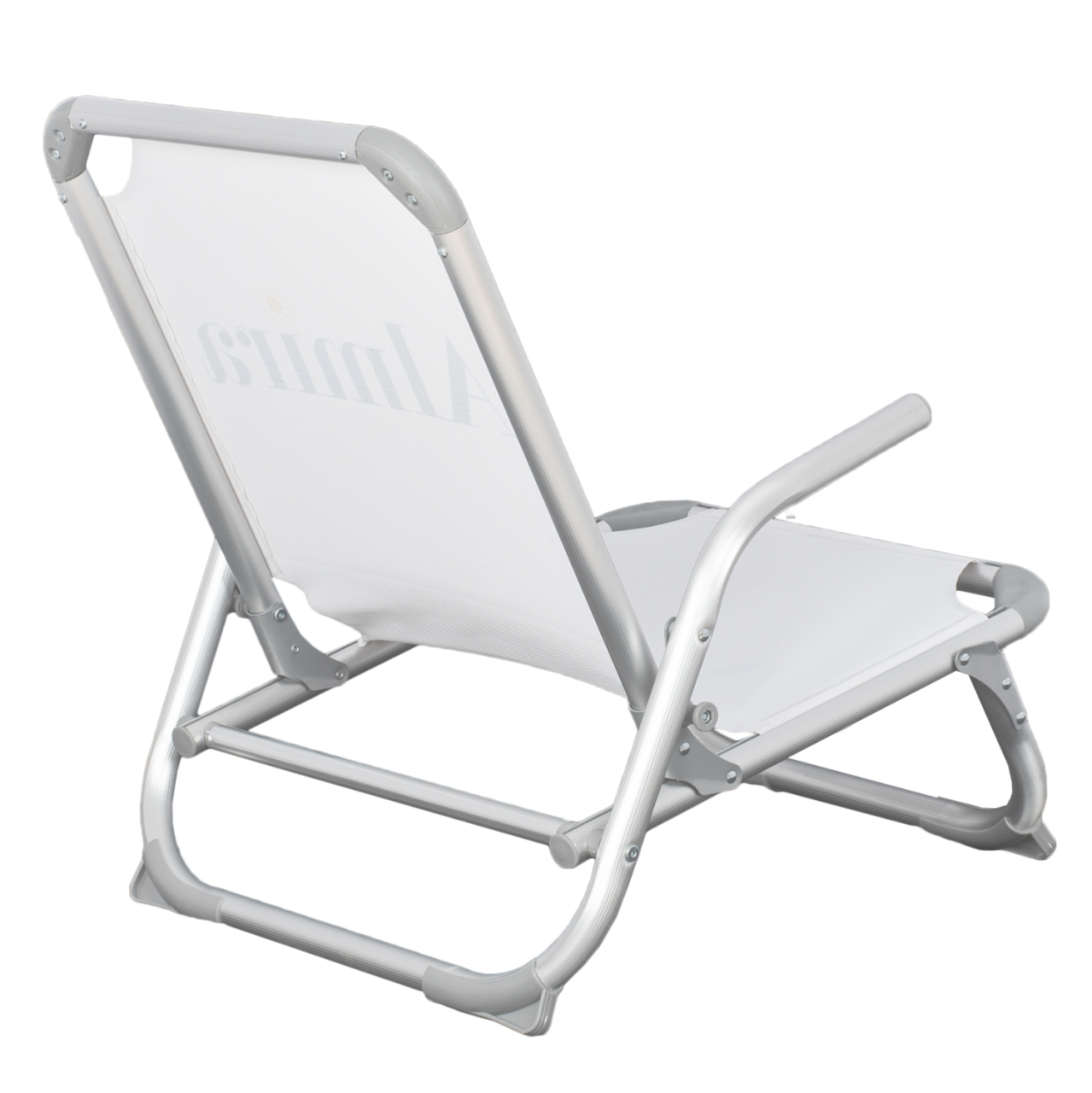 BEACH CHAIR HEAVY DUTY ALUMINUM ALMIRA HM5053.03 WHITE TEXTILENE--HIGH BACKREST 55x71x66Hcm [5]