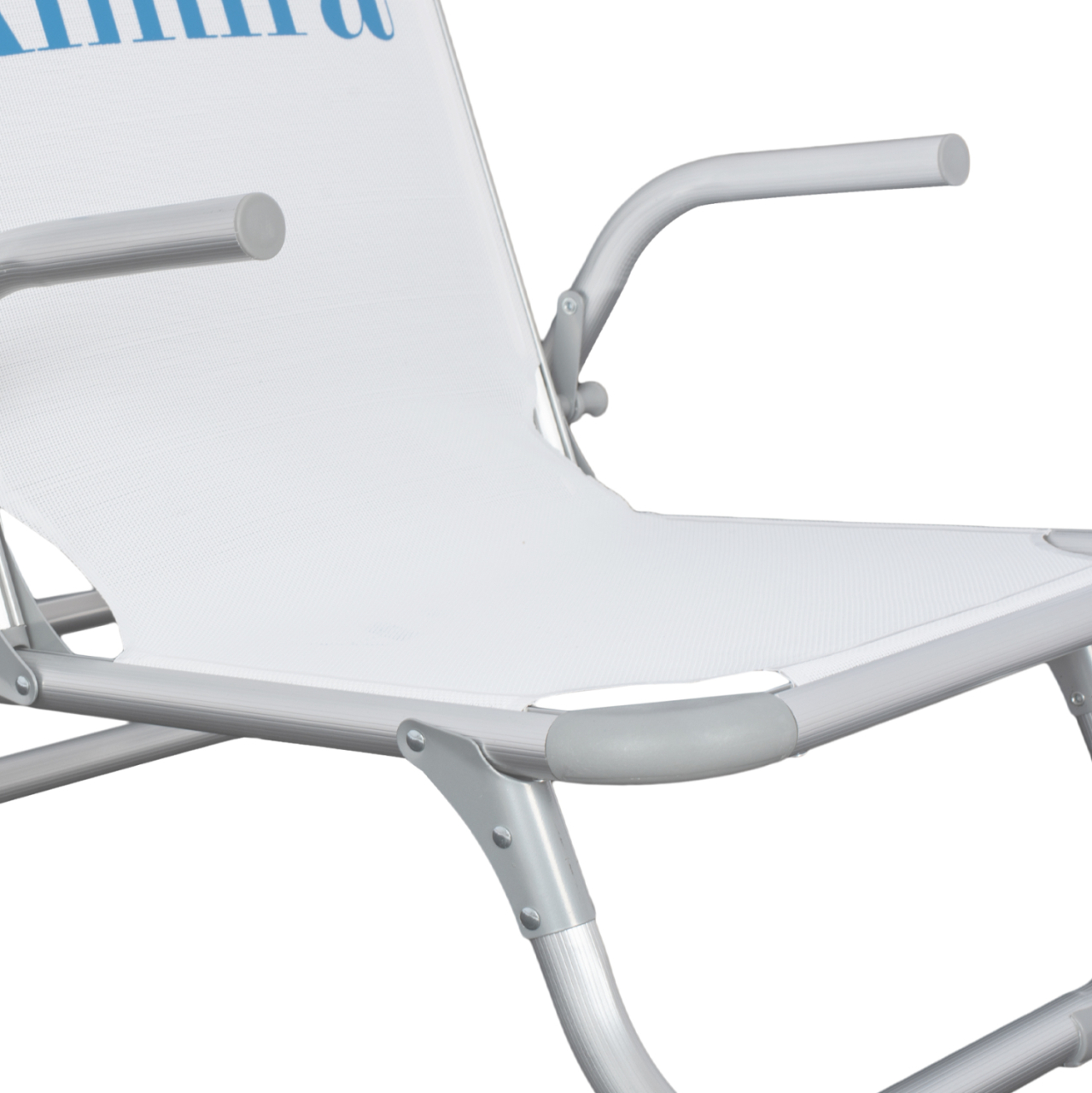 BEACH CHAIR HEAVY DUTY ALUMINUM ALMIRA HM5053.03 WHITE TEXTILENE--HIGH BACKREST 55x71x66Hcm [8]