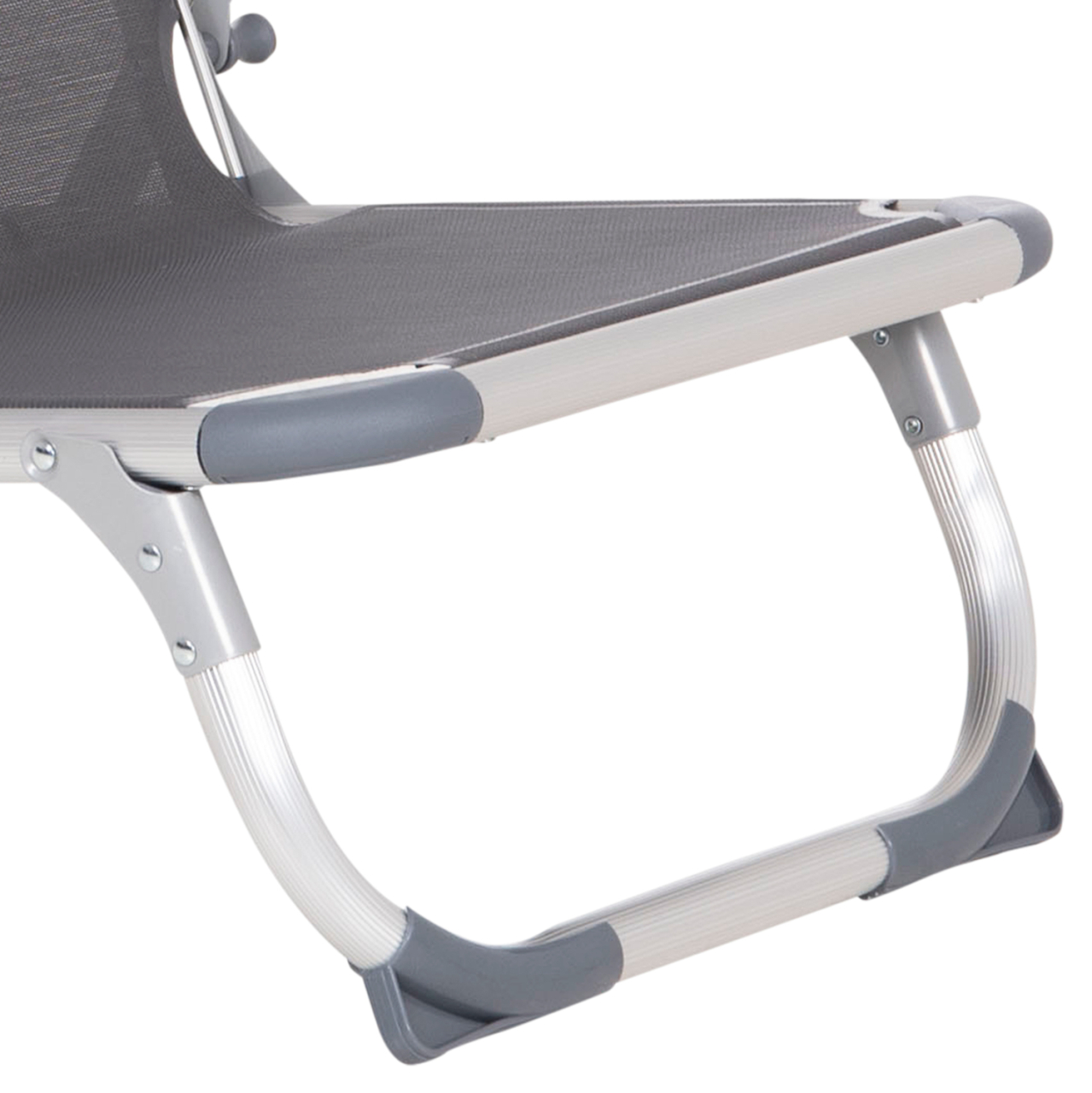 BEACH CHAIR HEAVY DUTY ALUMINUM ALMIRA HM5053.10 GREY TEXTILENE--HIGH BACKREST 55x71x66Hcm [10]