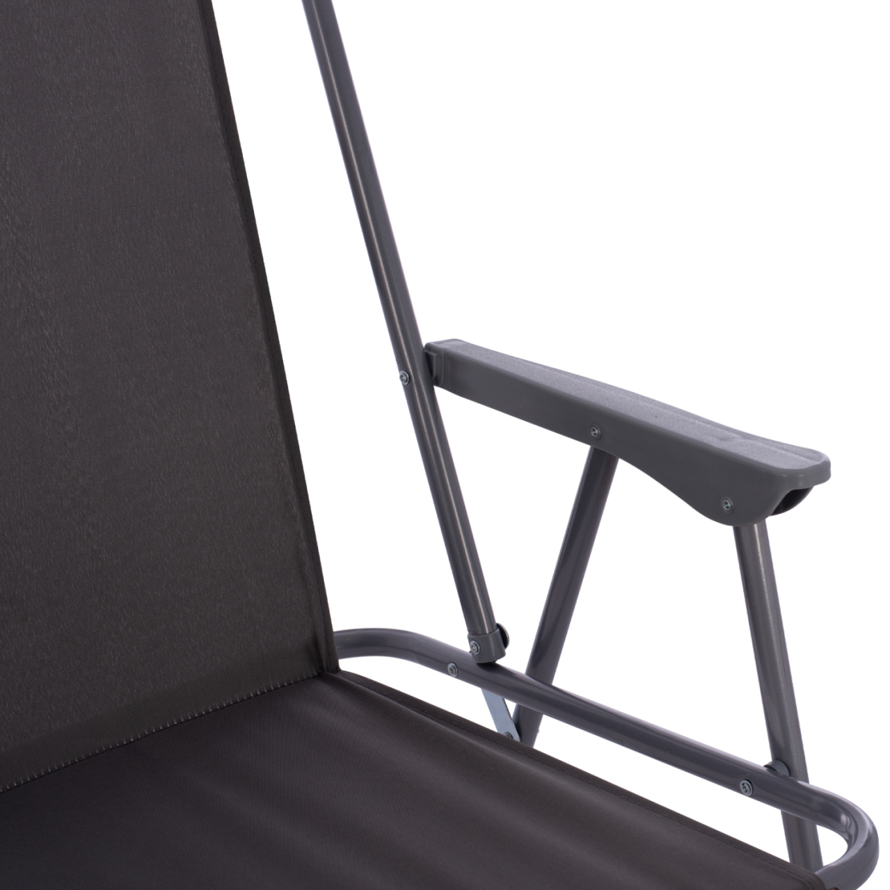 BEACH CHAIR HM5148.01, GREY FABRIC, METAL FRAME, HIGH BACK [7]