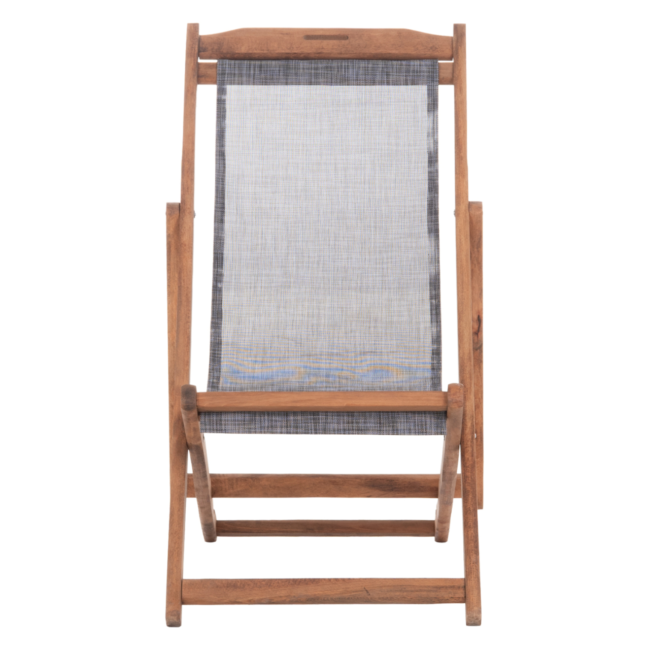 BEACH CHAIR WITH TEXTILENE FABRIC IN GREY LIMNOS HM11707.10T BEECH WOOD IN WALNUT 55.5x97x105H [3]