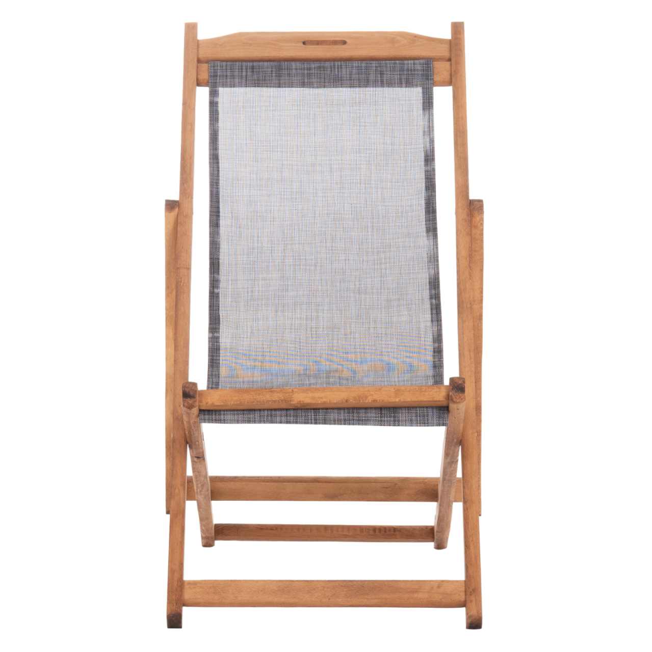 BEACH CHAIR WITH TEXTILENE FABRIC IN GREY LIMNOS HM11711.10T BEECH WOOD IN NATURAL 55.5x97x105H [3]