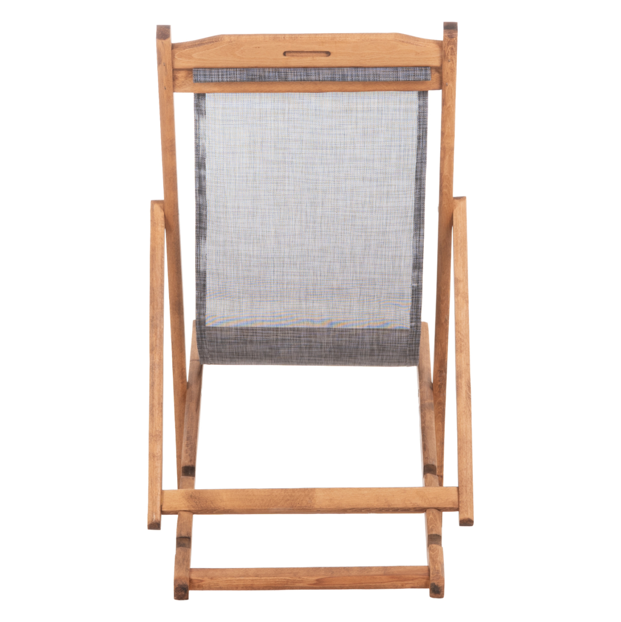 BEACH CHAIR WITH TEXTILENE FABRIC IN GREY LIMNOS HM11711.10T BEECH WOOD IN NATURAL 55.5x97x105H [7]