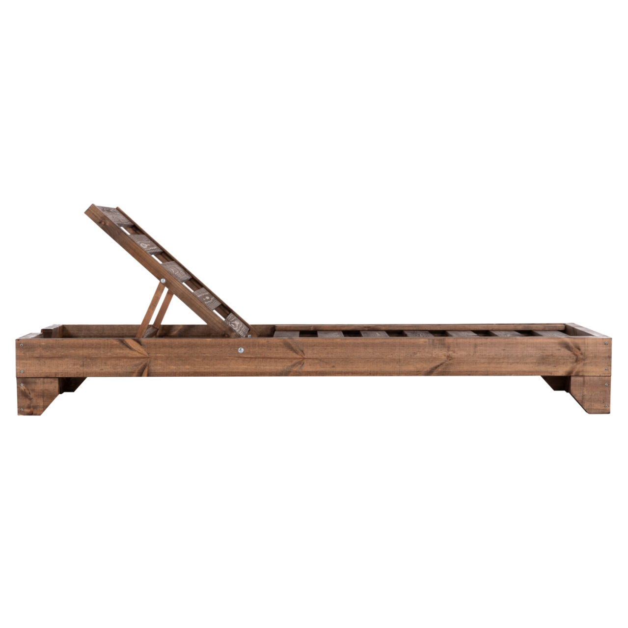 BEACH LOUNGER HEAVY-DUTY KORINOS HM10779.01 IMPREGNATED PINE WOOD IN WALNUT 79x204x77Hcm. [3]