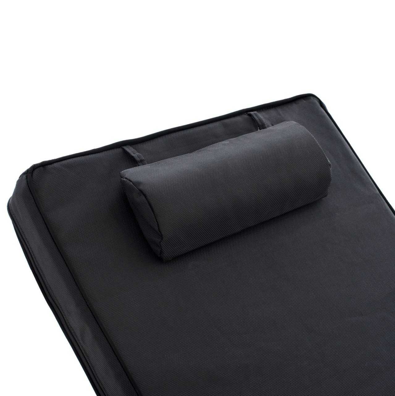 BEACH LOUNGER KORINOS HM10772.05T PINE WOOD IN WALNUT--CUSHION IN BLACK 79x204x77Hcm. [7]