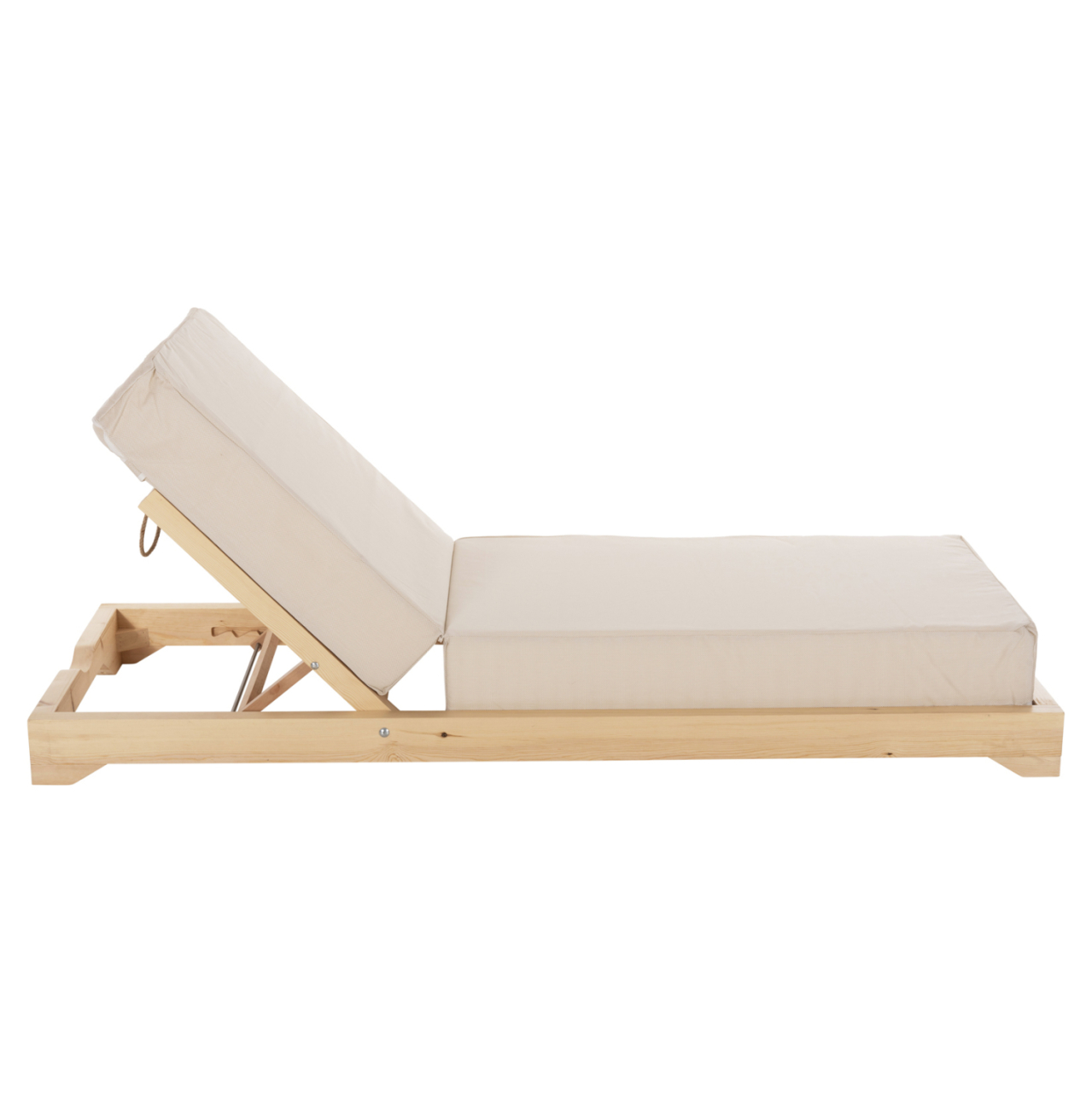 BEACH LOUNGER LOW IKARIA HM10623.02 PINE WOOD IN NATURAL COLOR-BEIGE TEXTILENE-CUSHION 20cm THICK [3]
