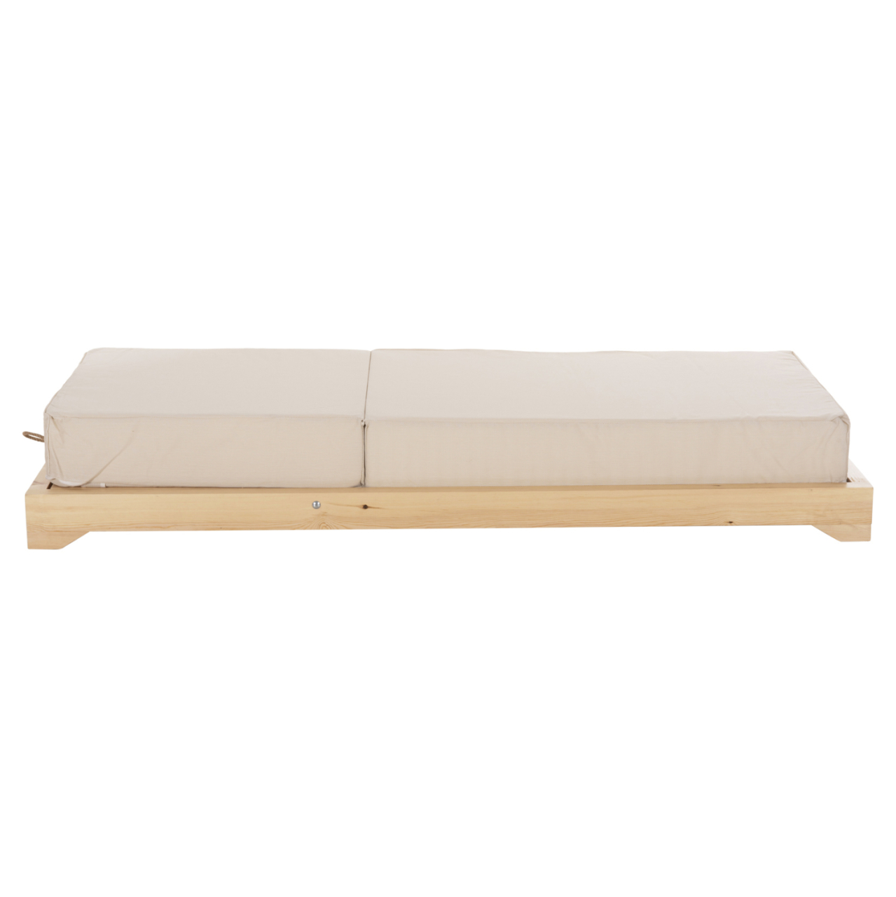BEACH LOUNGER LOW IKARIA HM10623.02 PINE WOOD IN NATURAL COLOR-BEIGE TEXTILENE-CUSHION 20cm THICK [4]