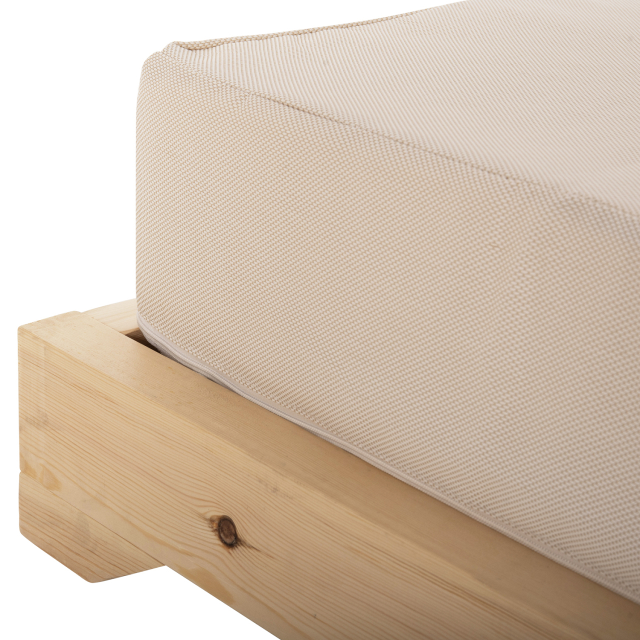 BEACH LOUNGER LOW IKARIA HM10623.02 PINE WOOD IN NATURAL COLOR-BEIGE TEXTILENE-CUSHION 20cm THICK [9]