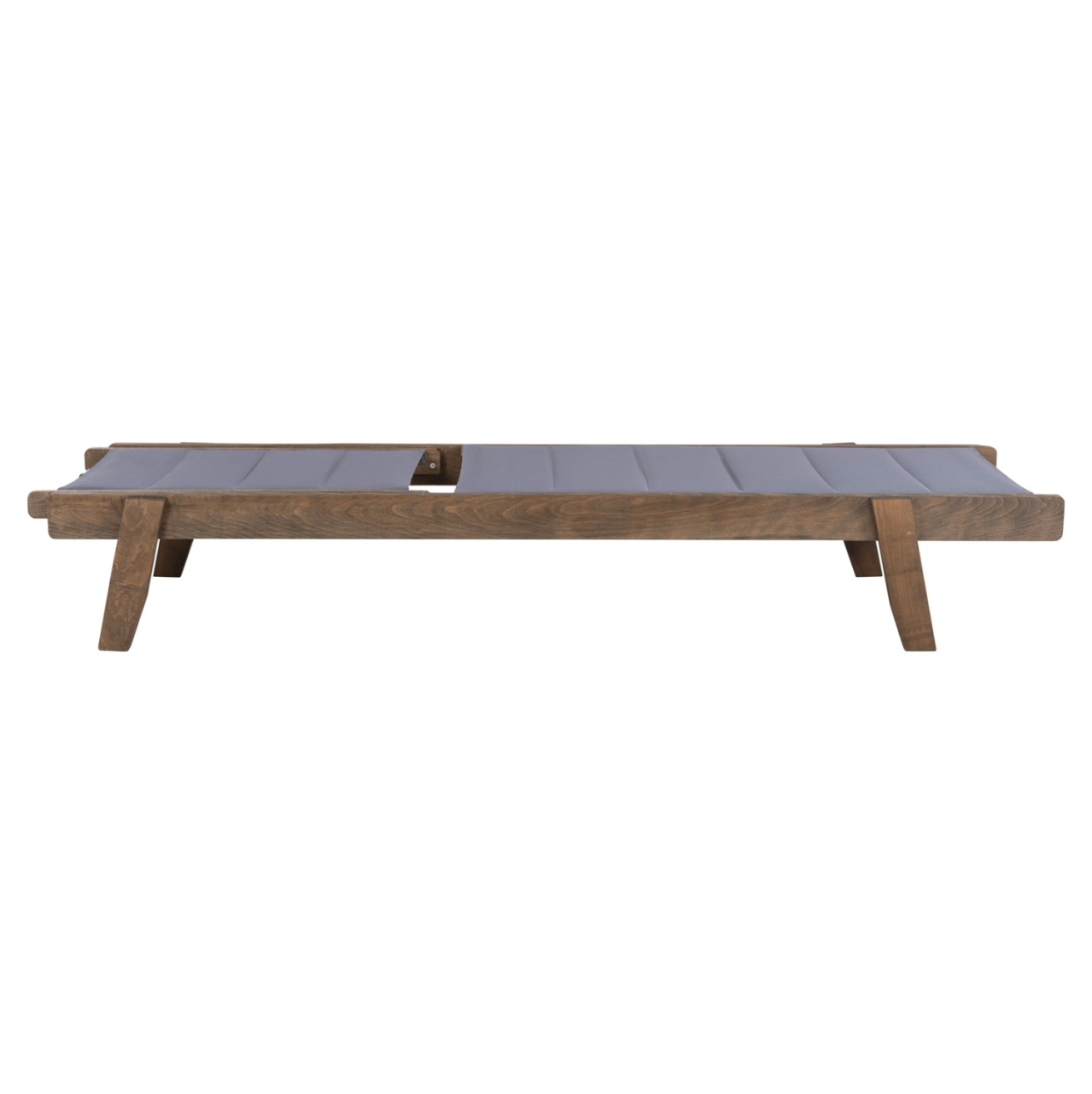 BEACH LOUNGER MILOS HM10685.02 BEECH WOOD IN WALNUT-GREY TEXTILENE CUSHION COVER 204x65x92,5Hcm. [4]