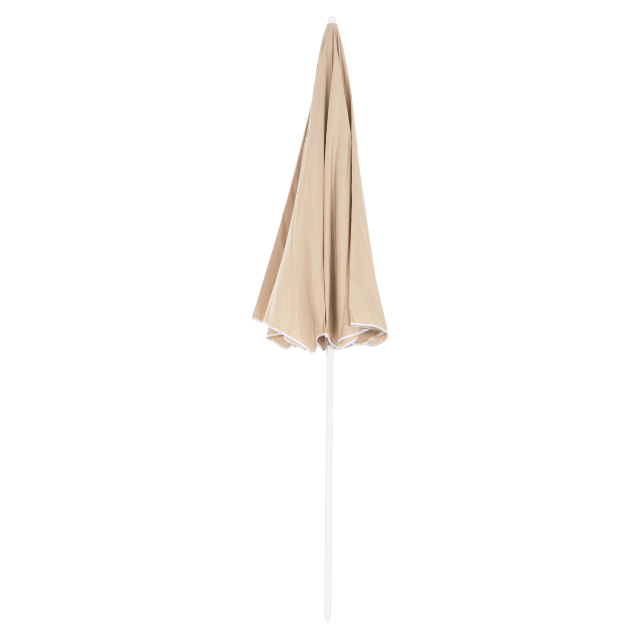 BEACH UMBRELLA WITH 8 FIBERGLASS SPOKES 2.00m HM6015.04 MOCHA COLOR-WHITE POLE [4]