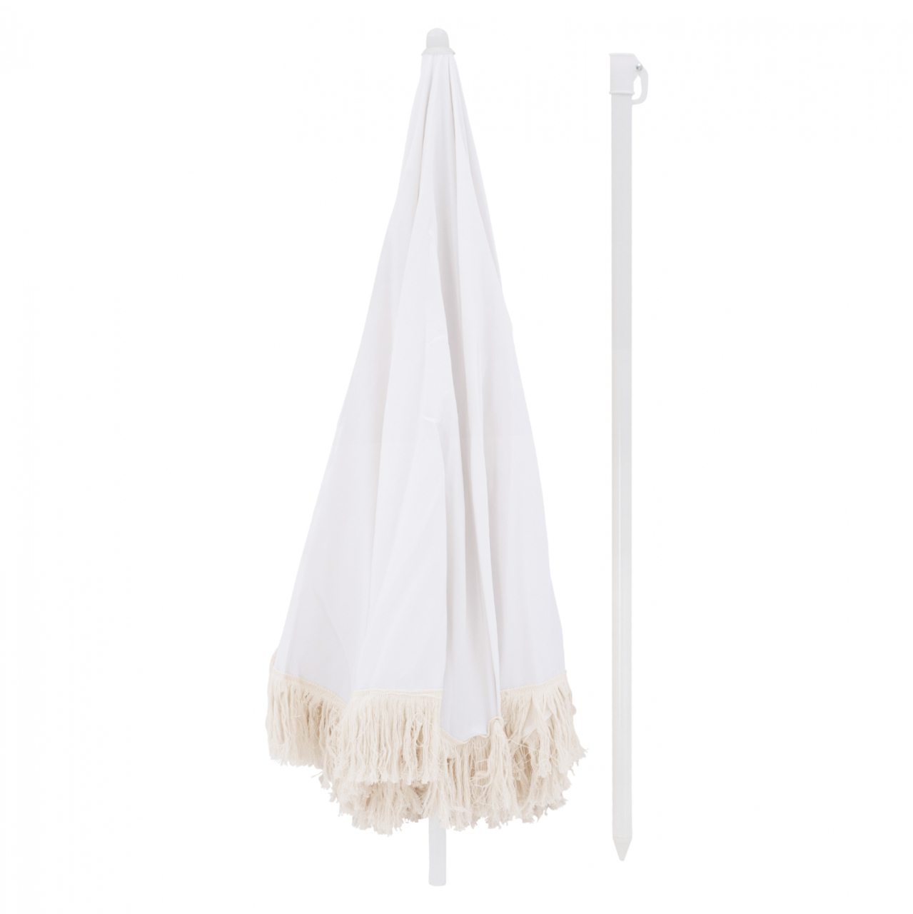 BEACH UMBRELLA WITH BEIGE MACRAME FRICTIONS HM5775.01 8 RADIAS Φ180Χ200m. [4]