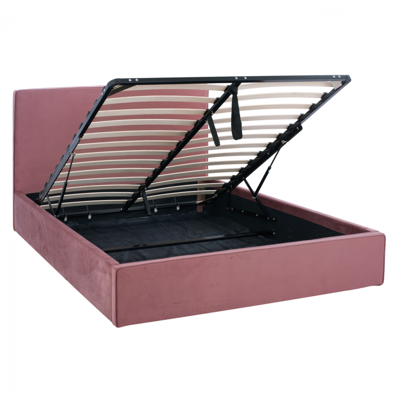 BED ALLIE HM584.12 160X200 WITH STORAGE SPACE- DUSTY PINK VELVET [4]